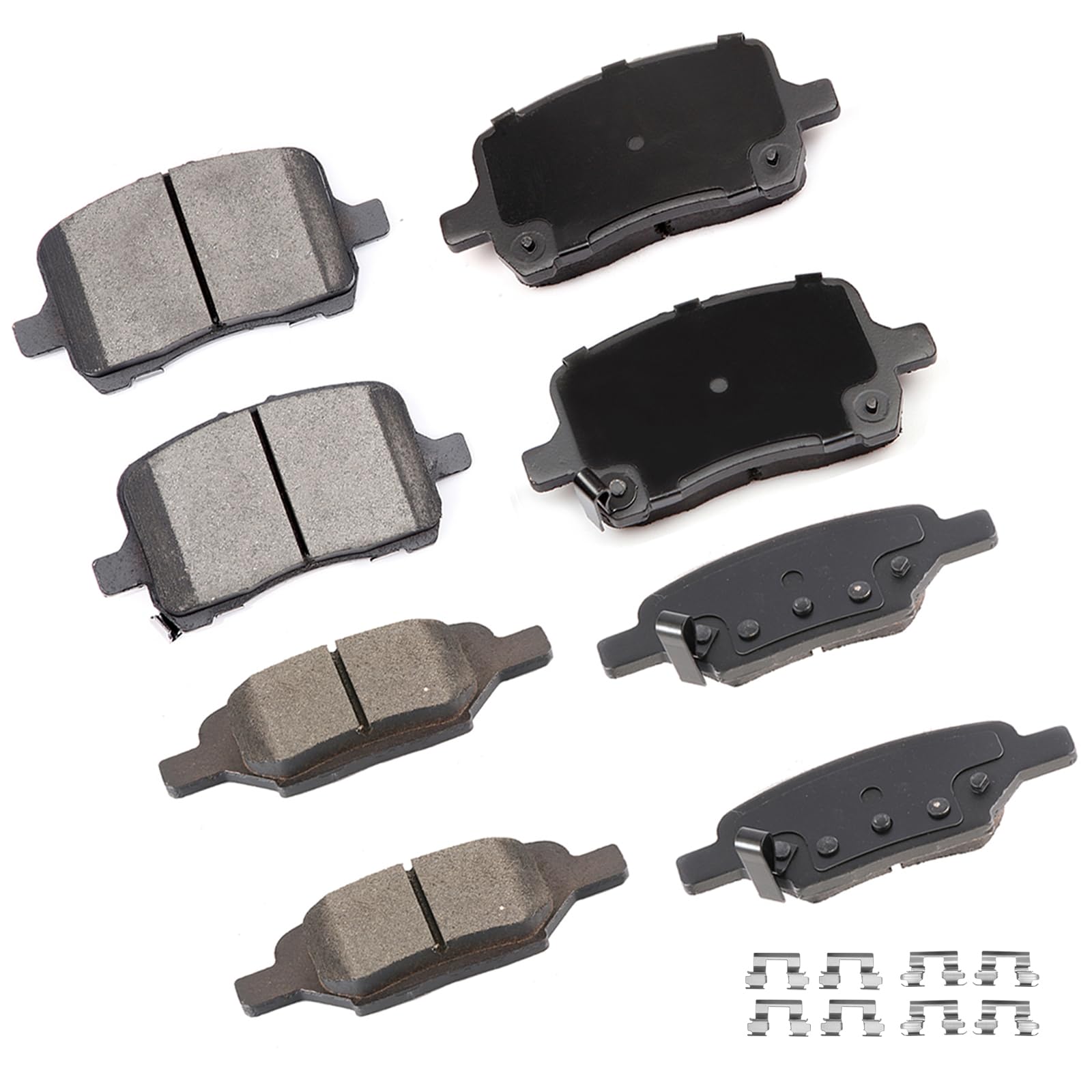 Cciyu D1028 D1033 Ceramic Front Rear Brake Pad Set Fit For Chevy Cobalt,Hhr,For Malibu,07-08 For Pontiac G5,05-10 For Pontiac G6