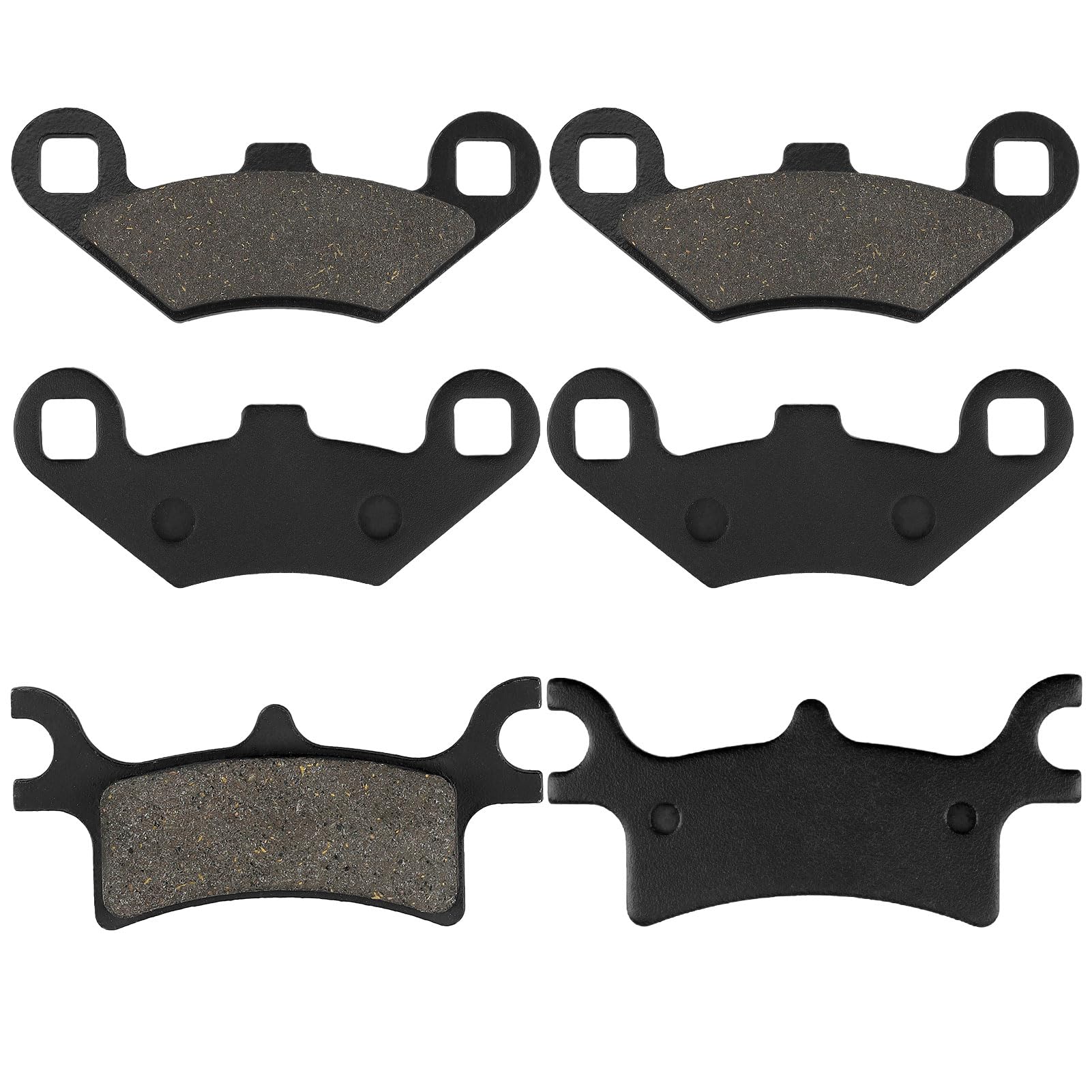 Sollon Front And Rear Brake Pads For Polaris Sportsman 400 500 600 700 800 Efi/Ho, Scrambler 500 400 2X4 4X4, Trail Boss 330, Trail Blazer 330 250, Magnum 325 330 500, Atv 500