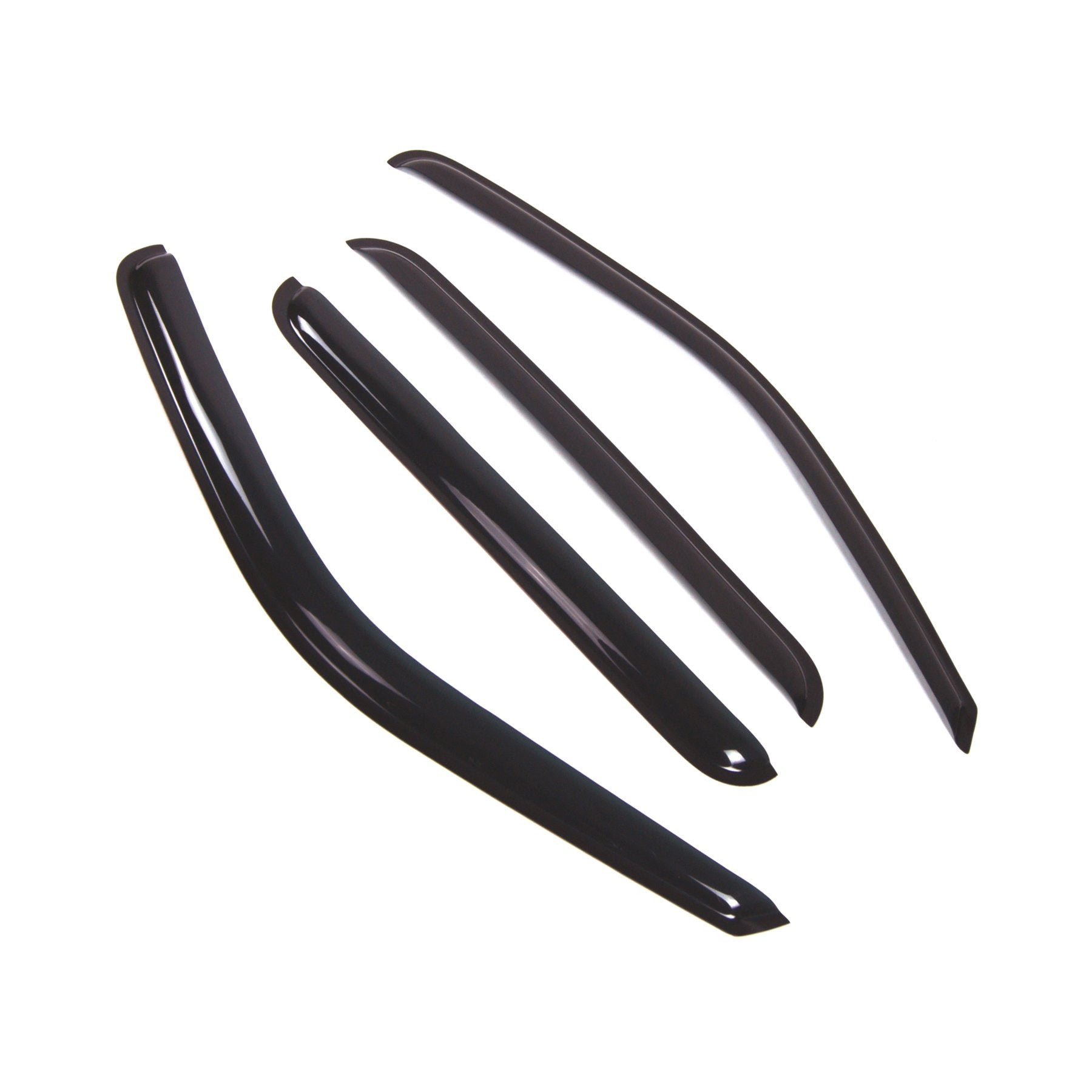 Tuningpros Window Visor Compatible With 2000-2002 Ford Excursion, Dgwv2-507 Outside Mount Deflector Rain Guard Dark Smoke, 4 Pcs