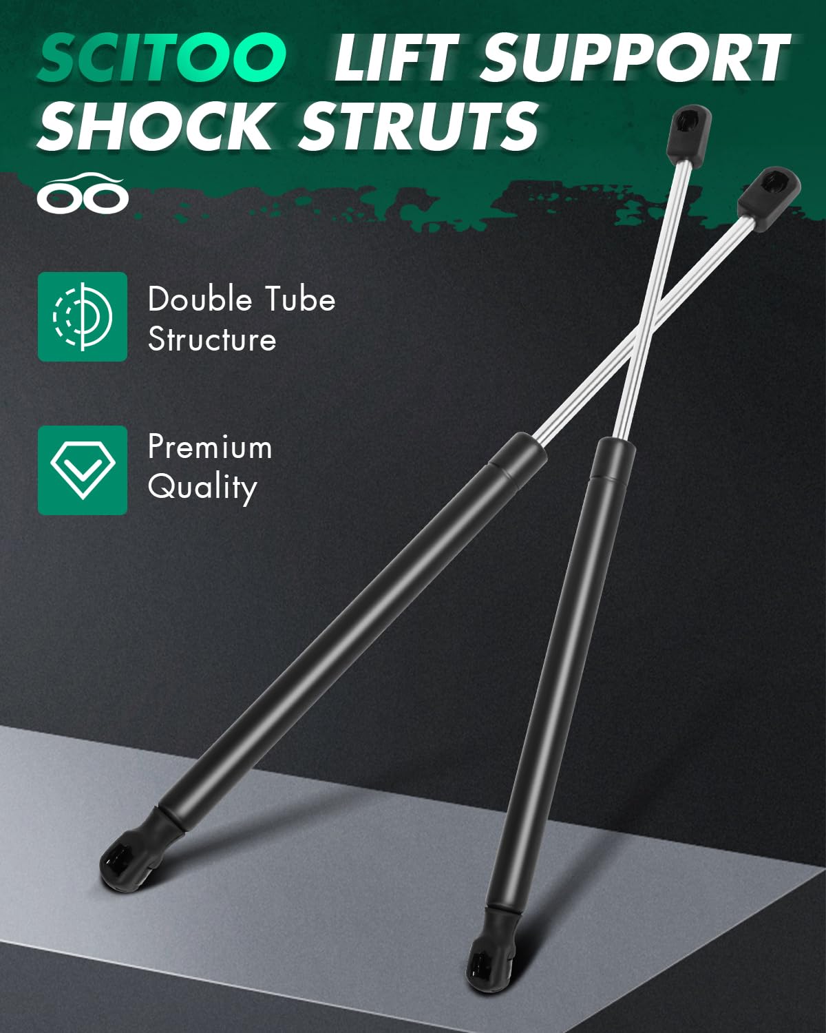 Scitoo Hood Lift Supports Replacement Struts Gas Springs Shocks Fit For Infiniti Q50 2.0L 2016-2018, 3.0L 2016-2018, 3.5L 2014-2