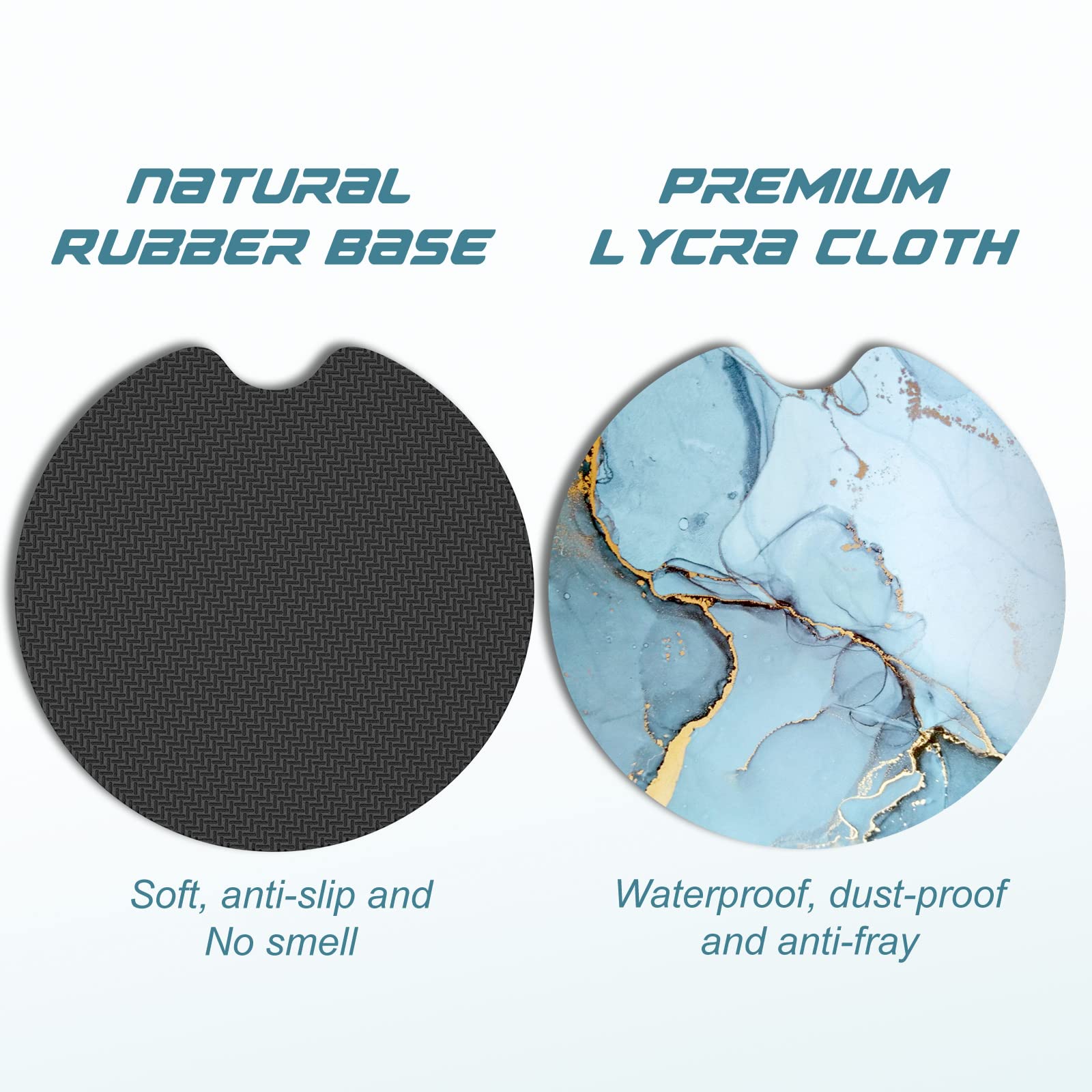 Aiawoxc Car Cup Holder Coasters, 2 Pack Universal Auto Anti Slip Insert Coaster, Rubber Car Coasters With A Finger Notch, Cute C