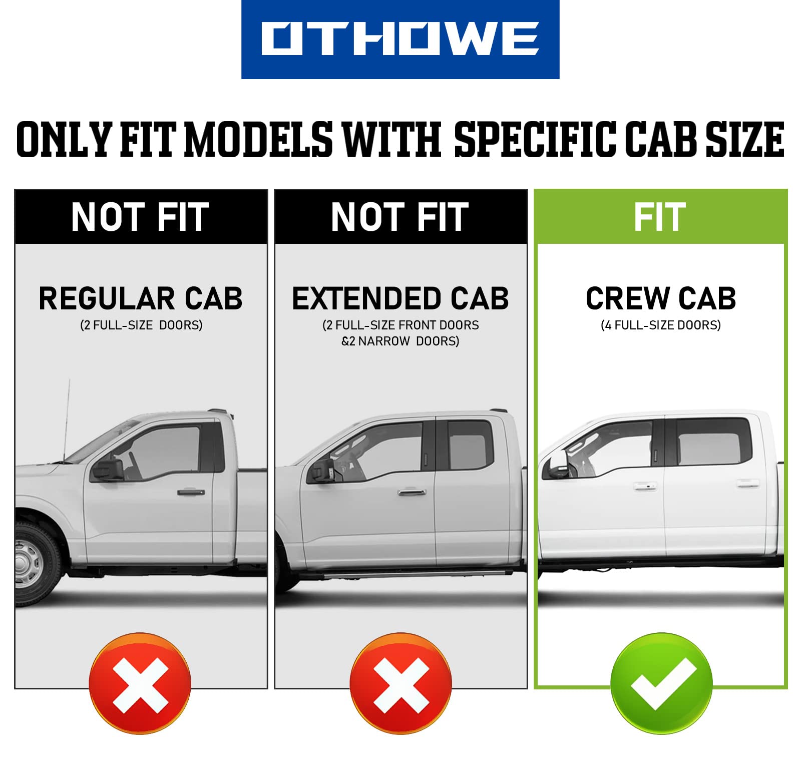 Othowe Drop Down Running Boards Compatible With 2007-2021 Tundra Crew Max Cab,Black Powder Coated,3 Inch,Hoop Style,Off Road Exterior Accessories 2 Pieces