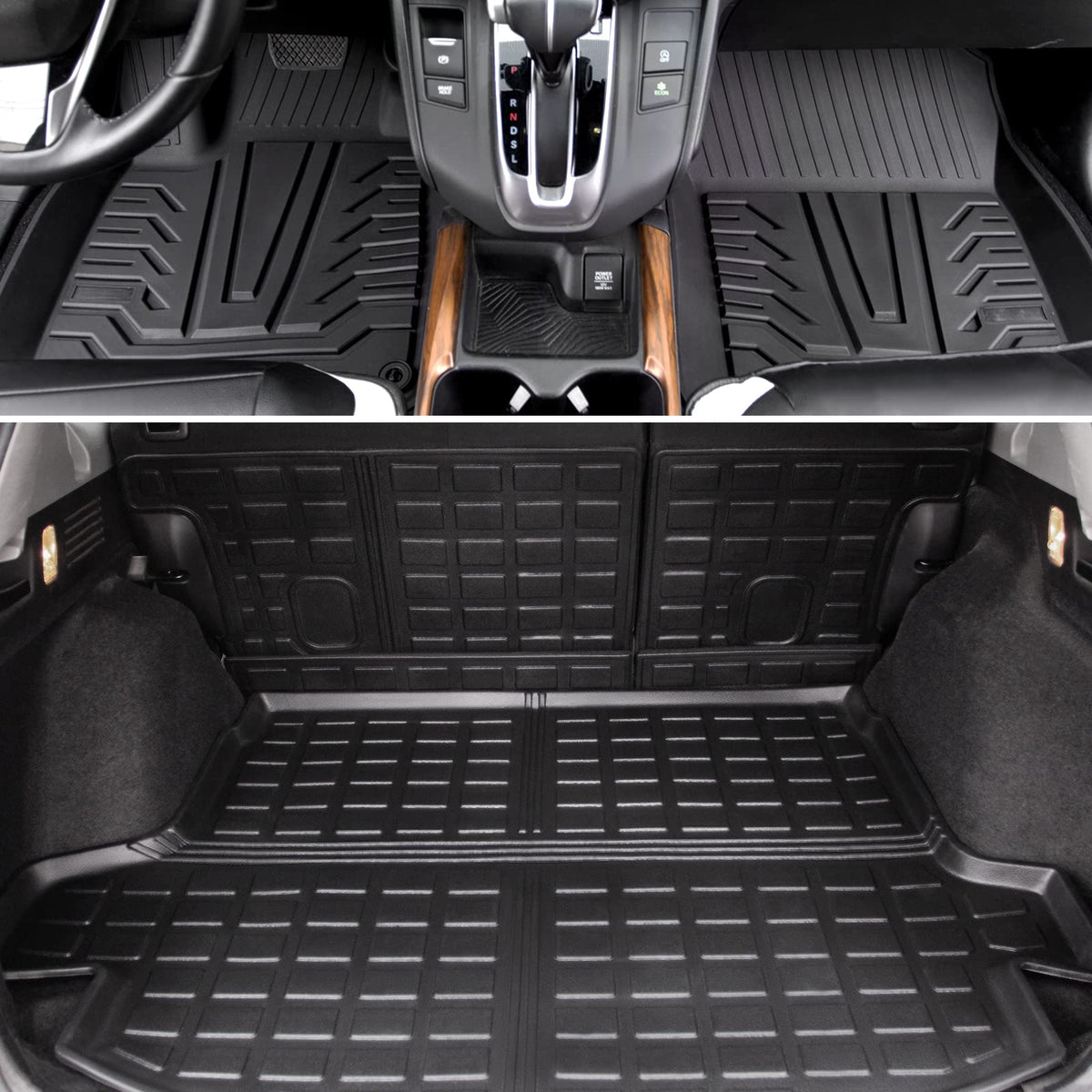Powoq Fit 2017-2022 Honda Crv Rear Trunk Mat Floor Mats Rear Backrest Mat All Weather Cargo Liner For 2017-2022 Honda Cr-V Acces