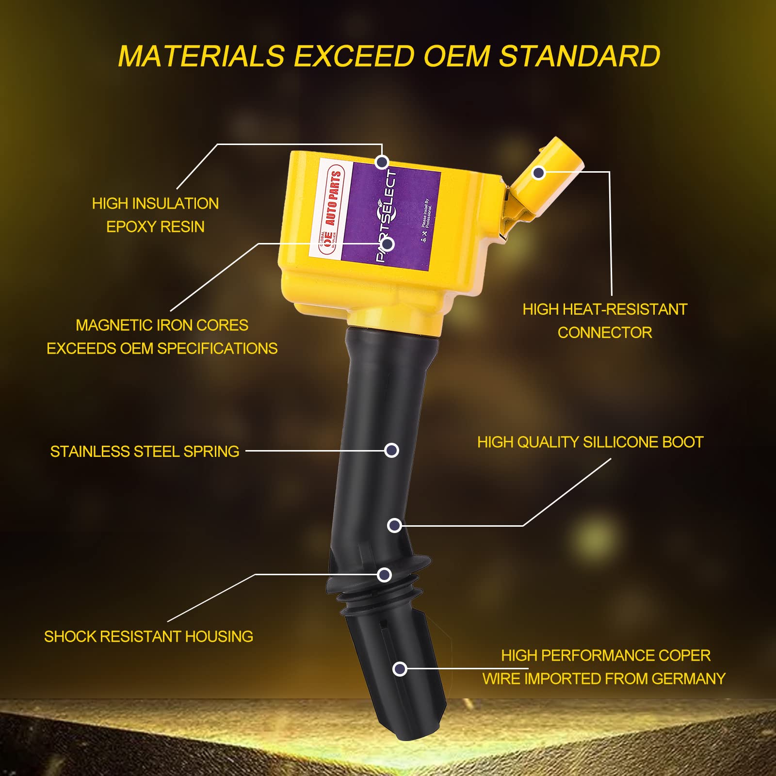 Partselect Set Of 4 Ignition Coil Pack Uf802 Replacement For Chevy Equinox Malibu Cruze Volt 2016 2017 2018 2019 For Buick Encor