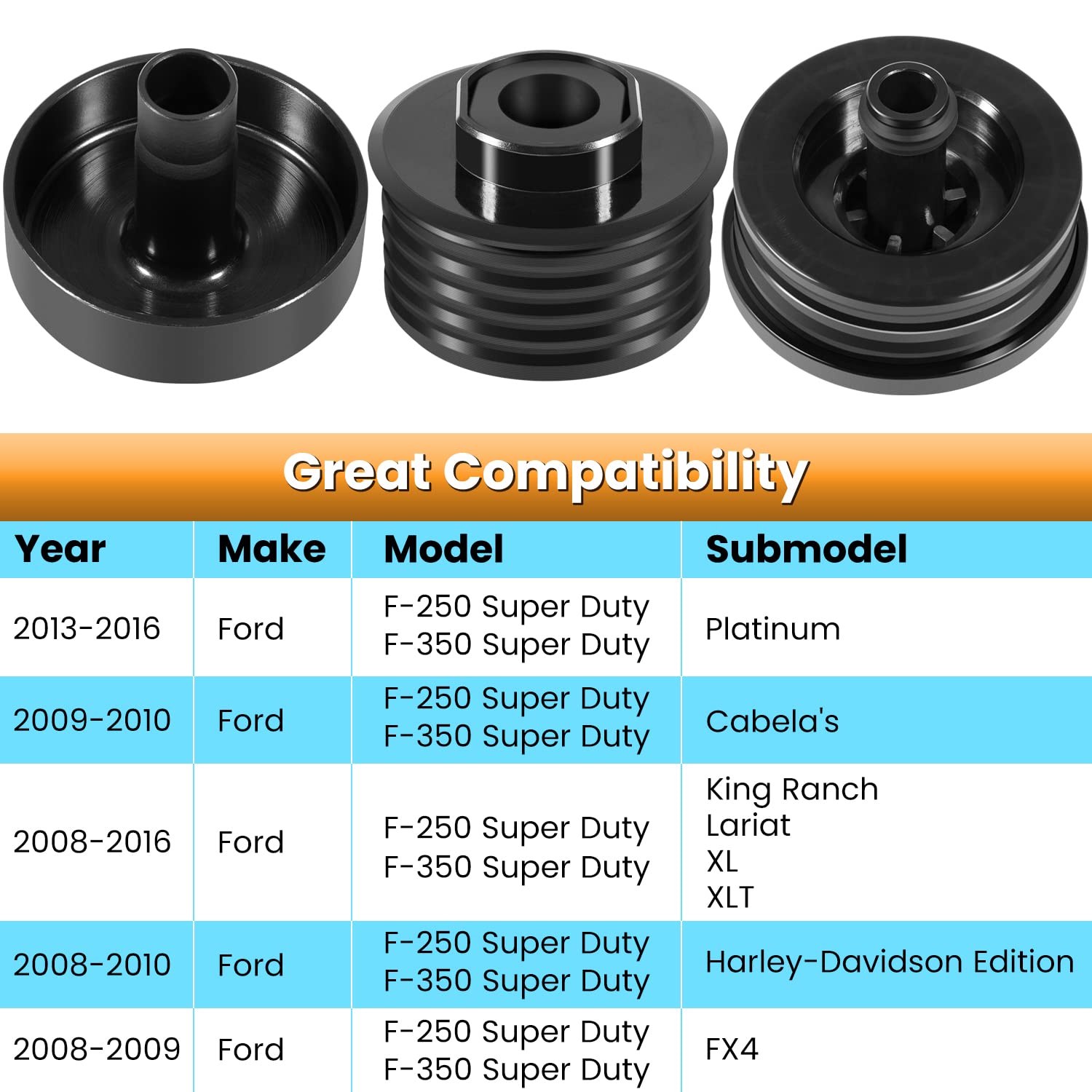 Silicone Body Mount Kit for 2008-2016 Ford F-250 F-350 Crew Cab Superior Silicone Cab Mount Bushings Improve Bumpy Ride Durable