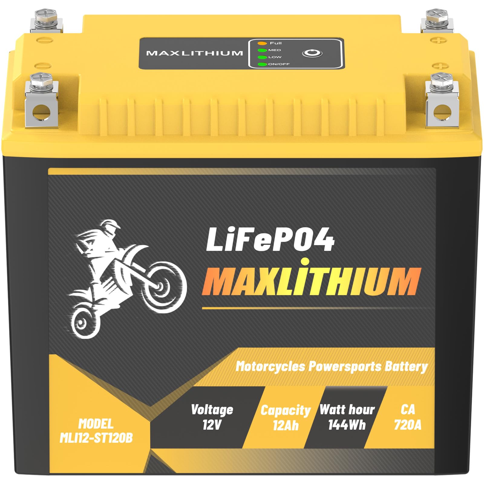YTX20L-BS/YTX20-BS 12V 12Ah 720A Lithium Powersports Battery with Smart BMS, YTX20H-BS/YTX20HL-BS, Compatible ATV, UTV, Scooter,