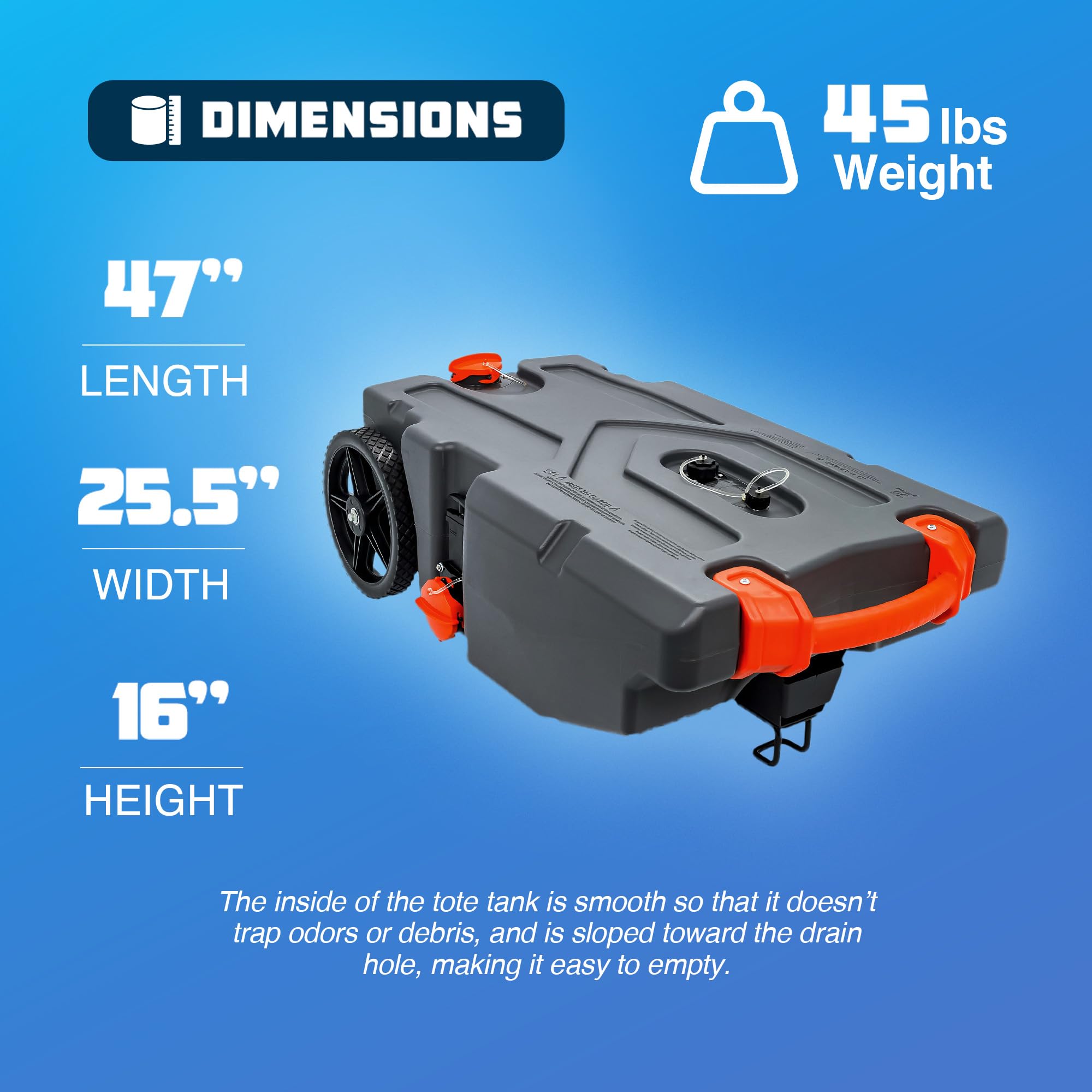 Camco 36 Gal Heavy Duty Rhino Portable Rv Waste Tank With Wheels, Sewer Hose, Steel Tow Adapter, And Accessories, Gray (2 Pack)