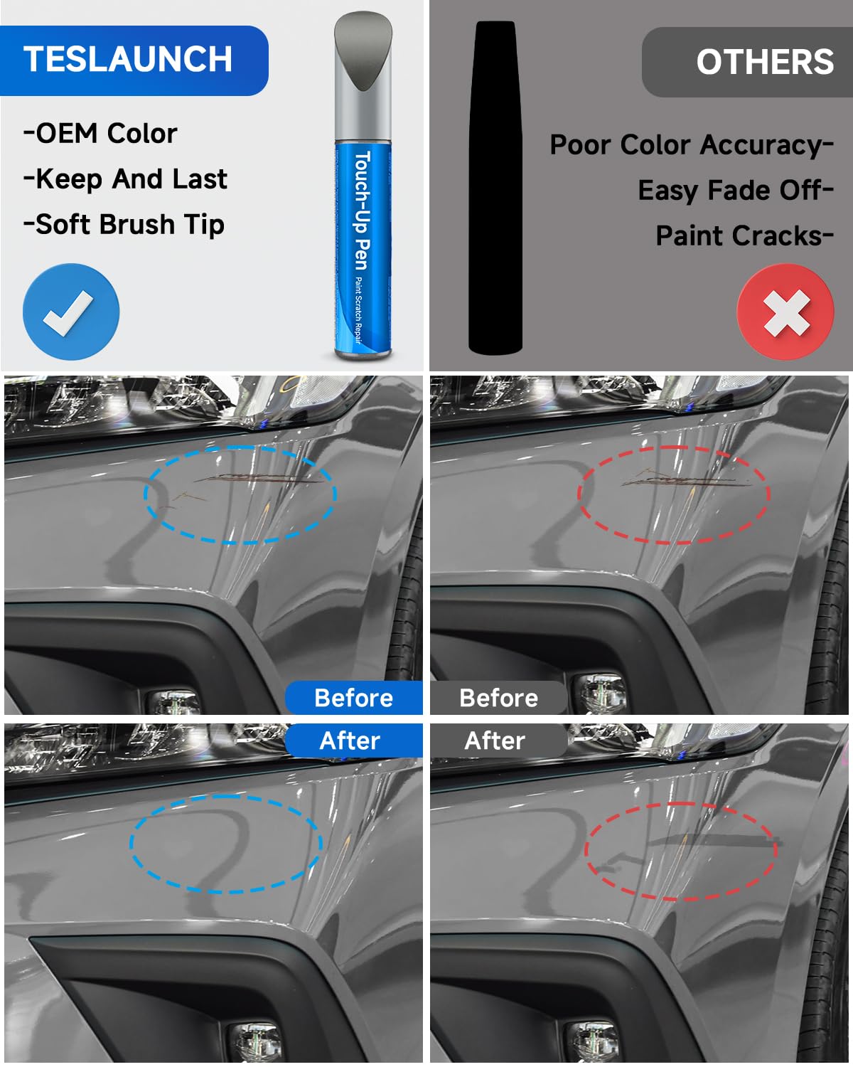 NH-701M Galaxy Gray Metallic Touch Up Paint Compatible with Honda Exact Match Touch Up Paint Car Scratch Repair