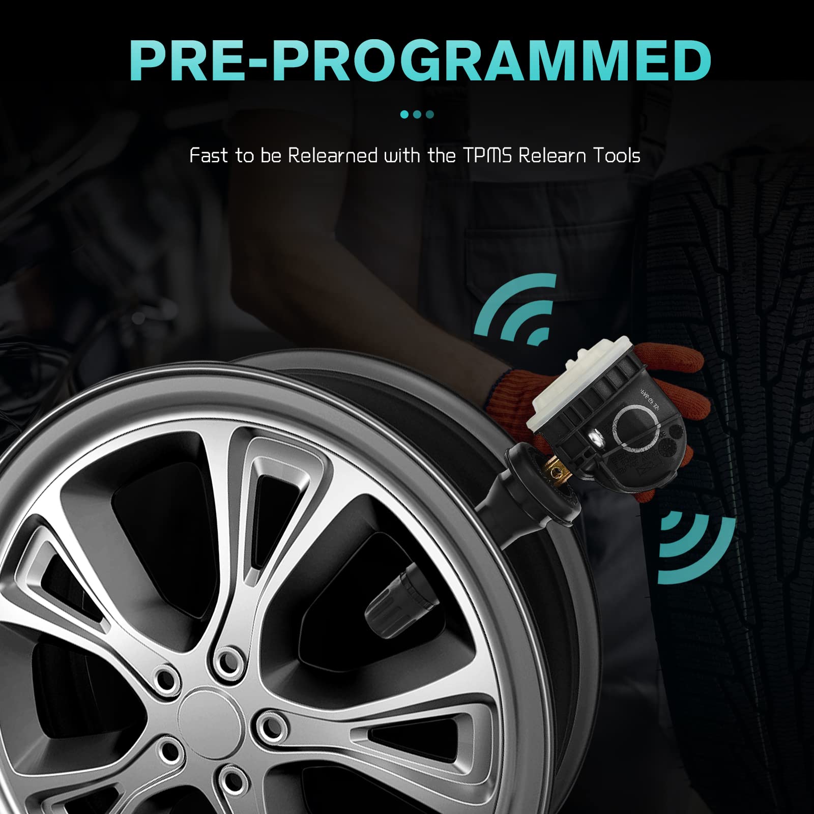 AULINK F2GT1A180AB TPMS Tire Pressure Monitoring Sensor for 2015-2020 Ford F-150 Edge Ranger Flex Mustang Explorer Lincoln MKS M