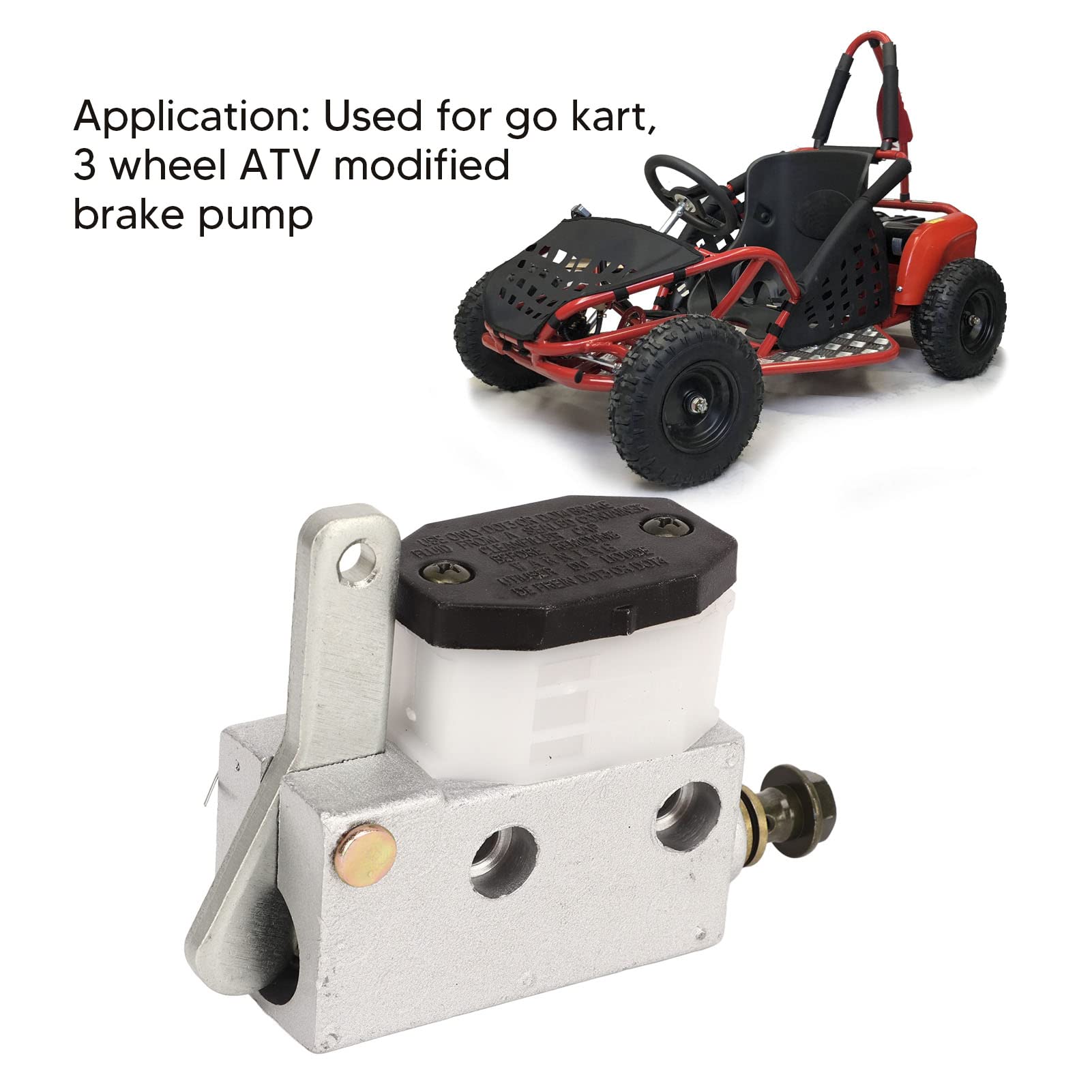 Brake Hydraulic Cylinder Pump, Brake Master Cylinder Pump Metal Construction High Strength 12.8 For Go Kart Atv Utv