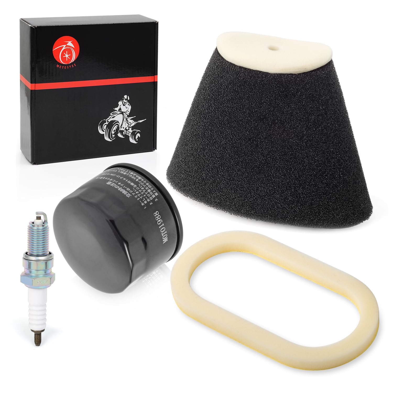 Air Filter Foam And Oil Filter + Spark Plug 2001 2002 2003 2004 2005 For Yamaha Raptor 660 660R Yfm660R