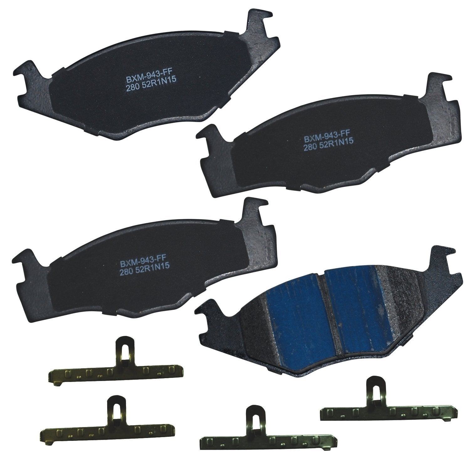 Bendix Premium Sbm280 Semi-Metallic Front Brake Pads For Volkswagen Cabriolet 1993, Golf 1993, Jetta 1986-1985, Quantum 1985-198