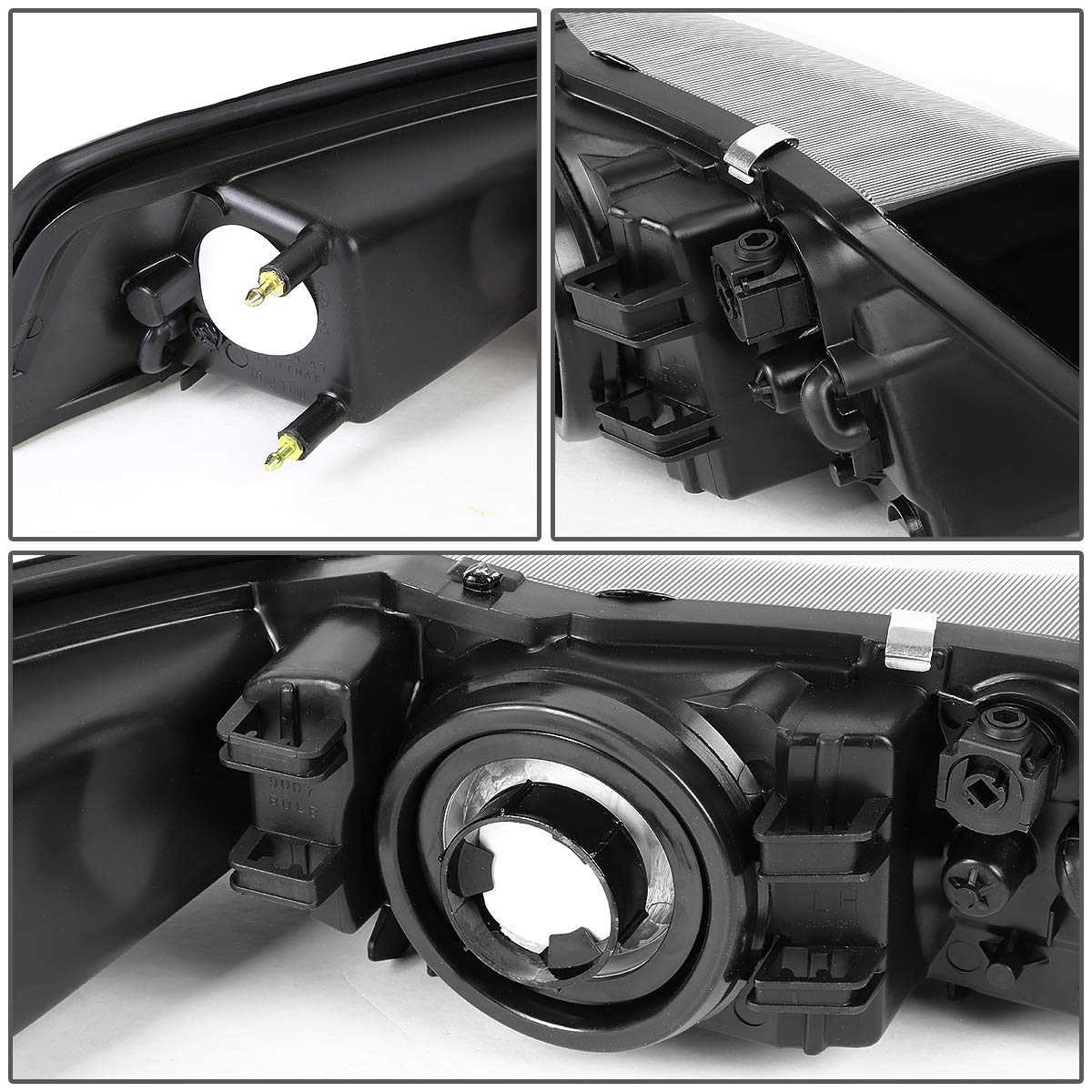 Dna Motoring Hl-Oh-Fm99-Ch-Am Chrome Amber Headlights Replacement Compatible With 99-04 Mustang