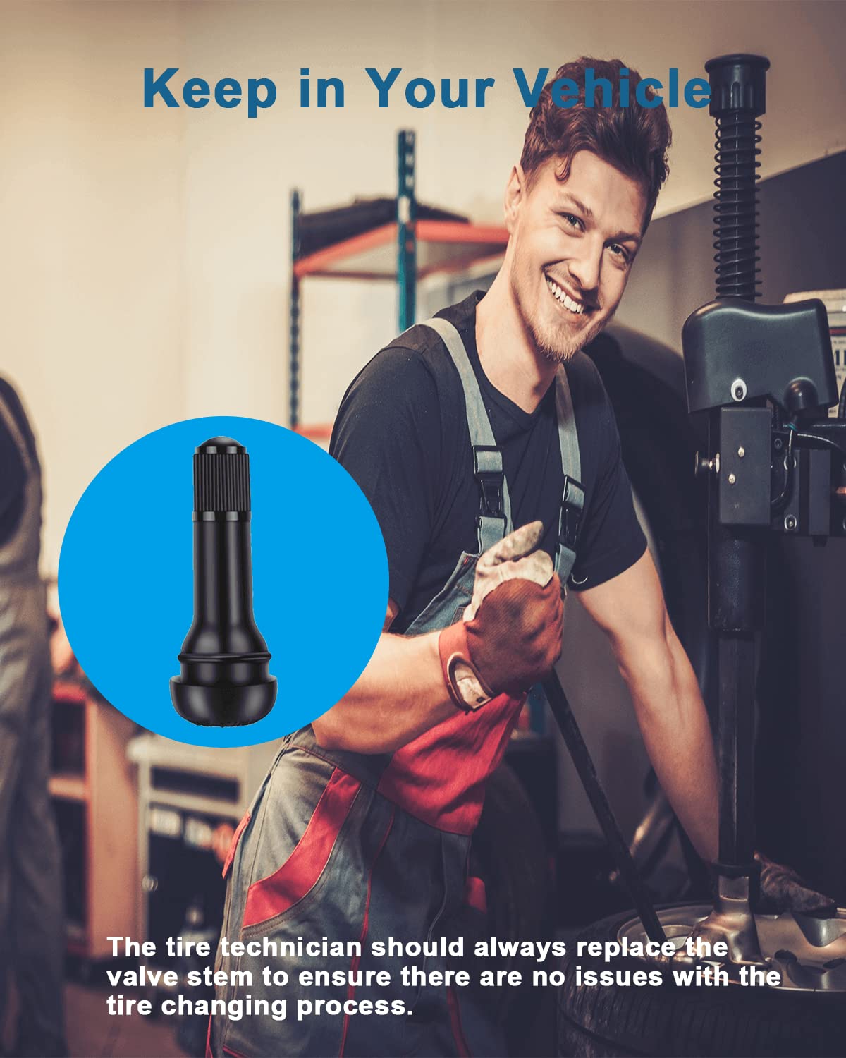 100Pcs Tr414 Tire Valve Stem Rubber Snap-In Valves, Tubeless Valve Stems Suit For 0.453 Inch Rim Holes On Standard Vehicle Tires