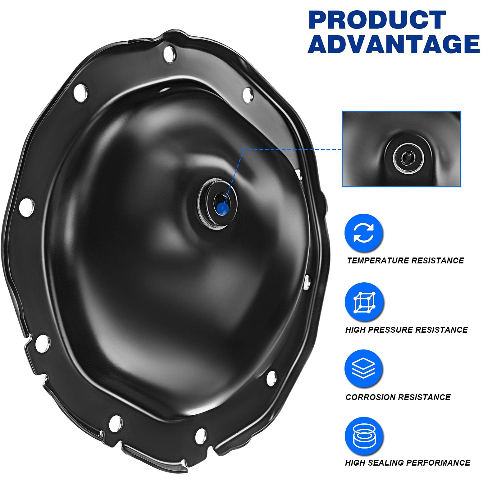 Rear Differential Cover And Gasket Set Replacement For Chevrolet Silverado 1500 1999-2008 Suburban 1500 Tahoe Blazer S10 Gmc Jim