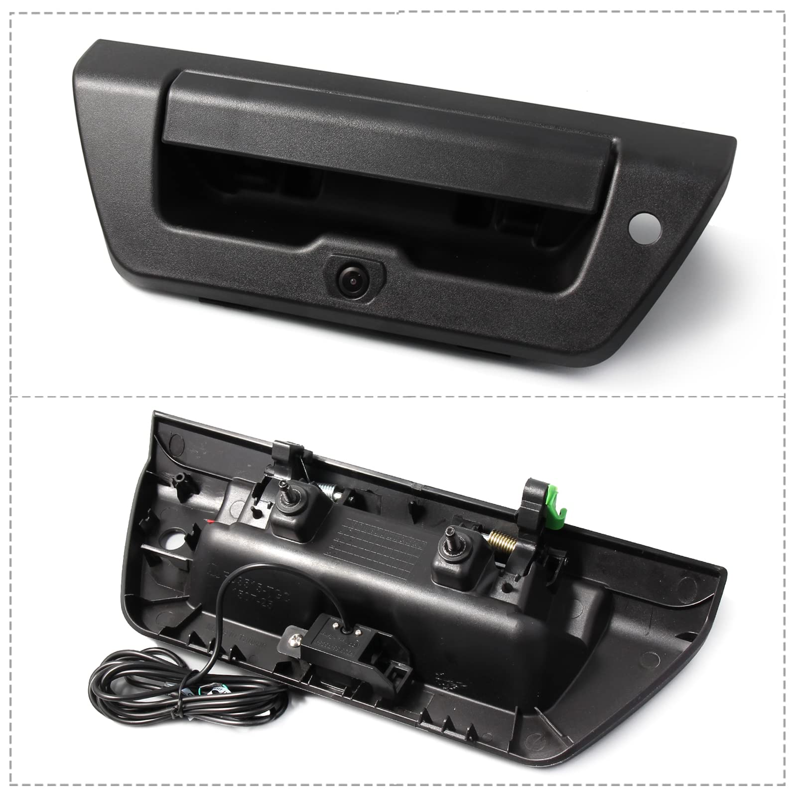 EWAY Tailgate Handle Backup Camera for Ford F150 2015-2017, Manual Type, Night Vision, Aftermarket, Black