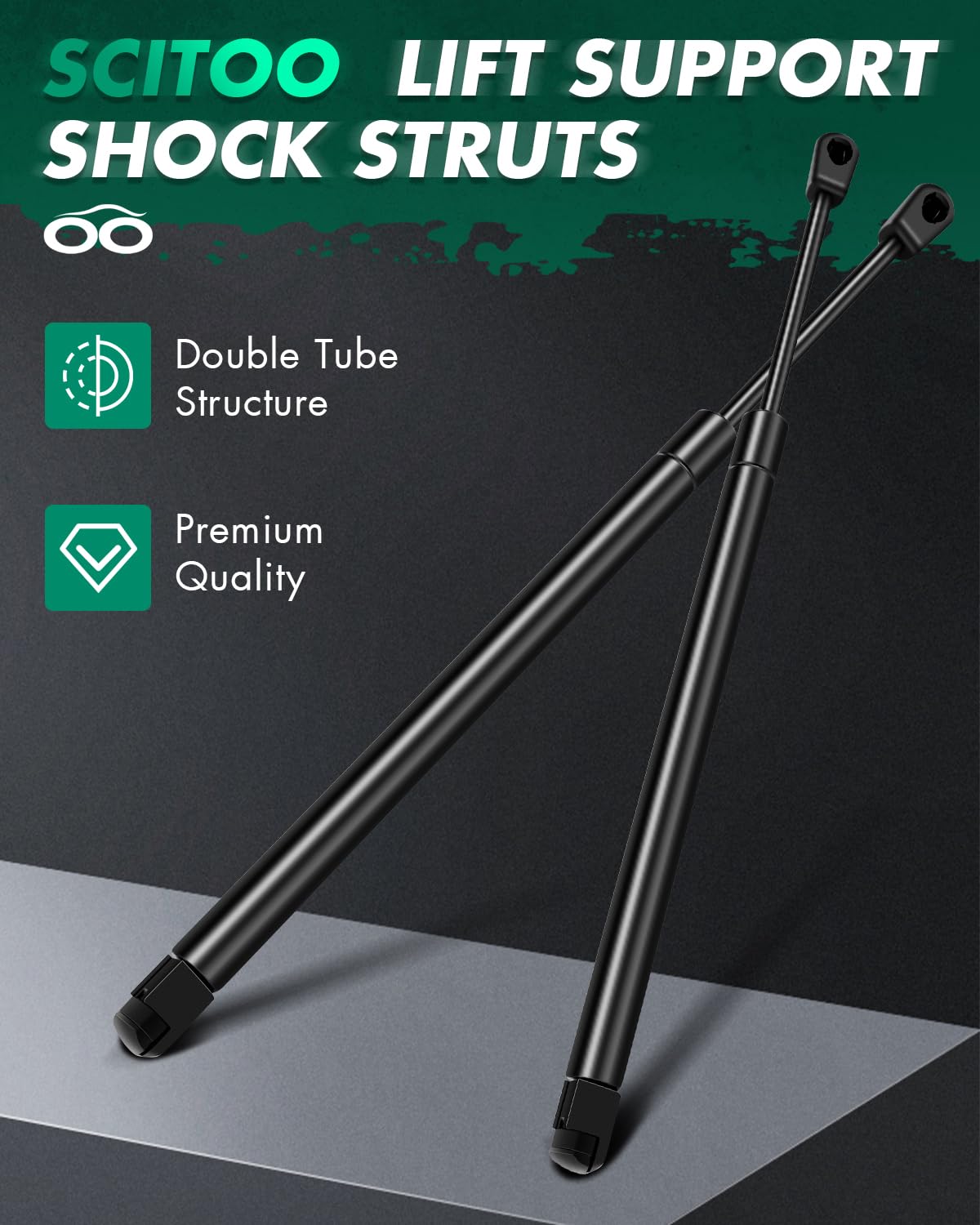 Scitoo Front Left And Right Hood Lift Supports Struts Gas Springs Shocks Fit For Chevrolet Corvette 2006-2012 -Replace 6330 Sg43