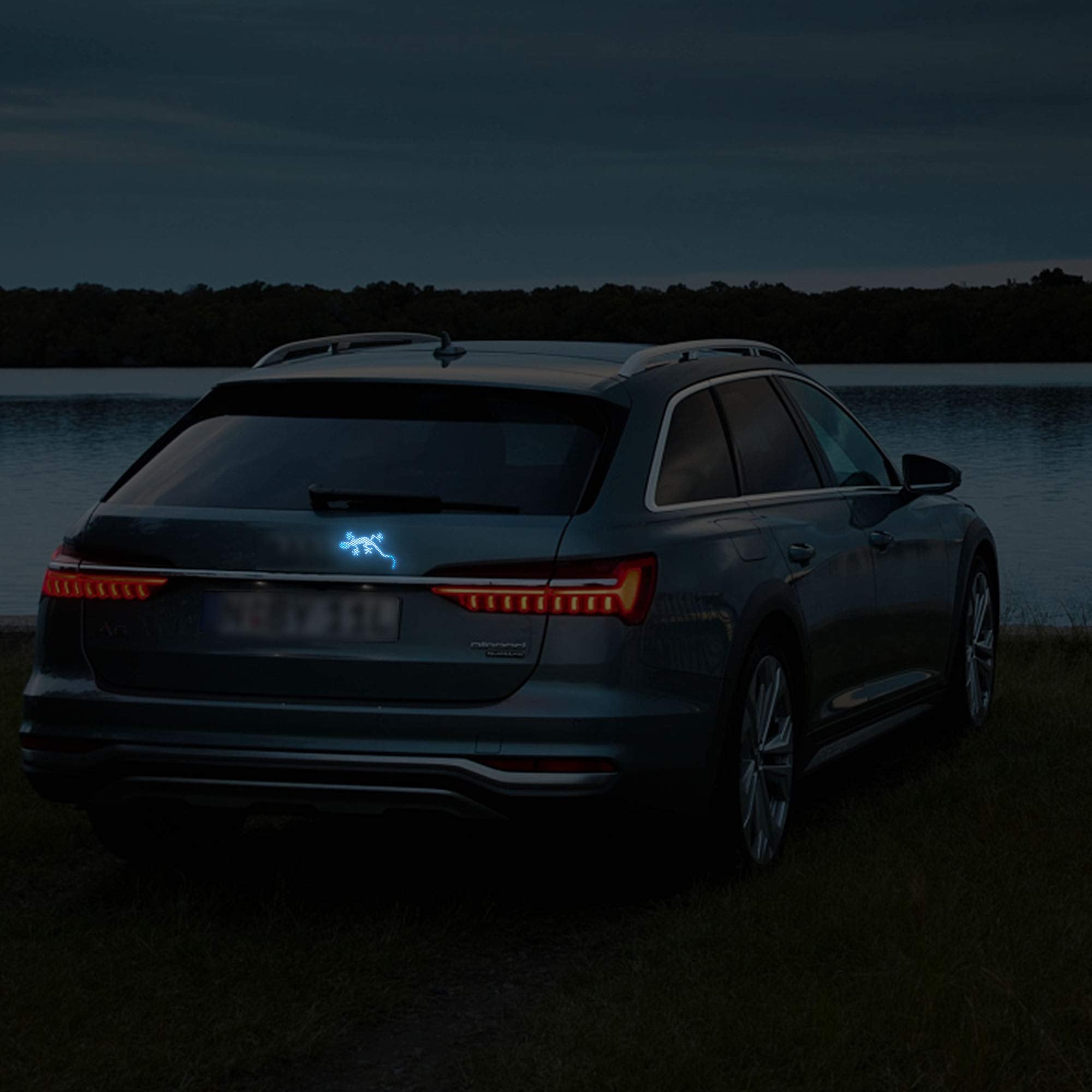 Tomall 5Pcs Gecko Reflective Strips Stickers For Car High-Intensity Night Visibility Reflective Decal Safety Warning Diamond Gra