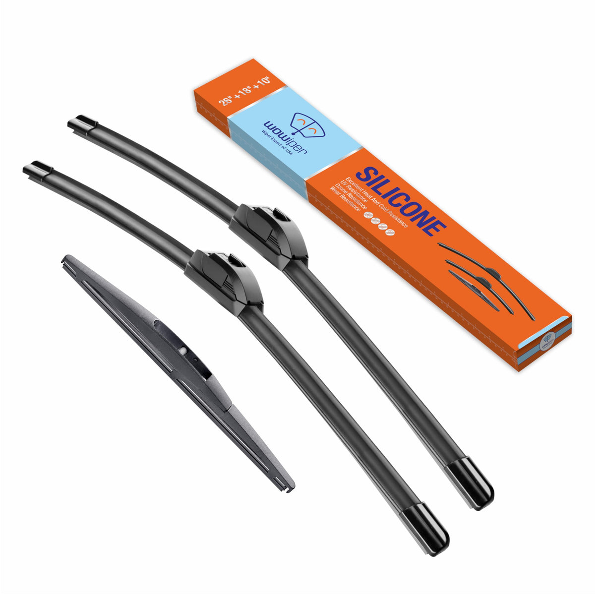 Wowiper Silicone Windshield Wiper Blades With Rear Wiper Blade For Honda Hrv H-Rv 2016-2022, All-Season Automotive Replacement W
