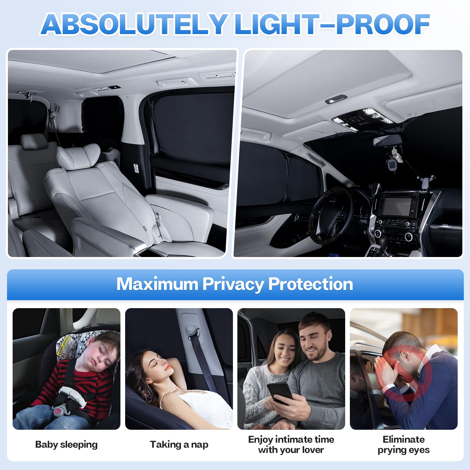 T Tgbros Windows Sunshade For 2023-2025 Honda Accord Windshield Rear Side Window Full Set Custom Fit Privacy Car Sun Shades Bloc