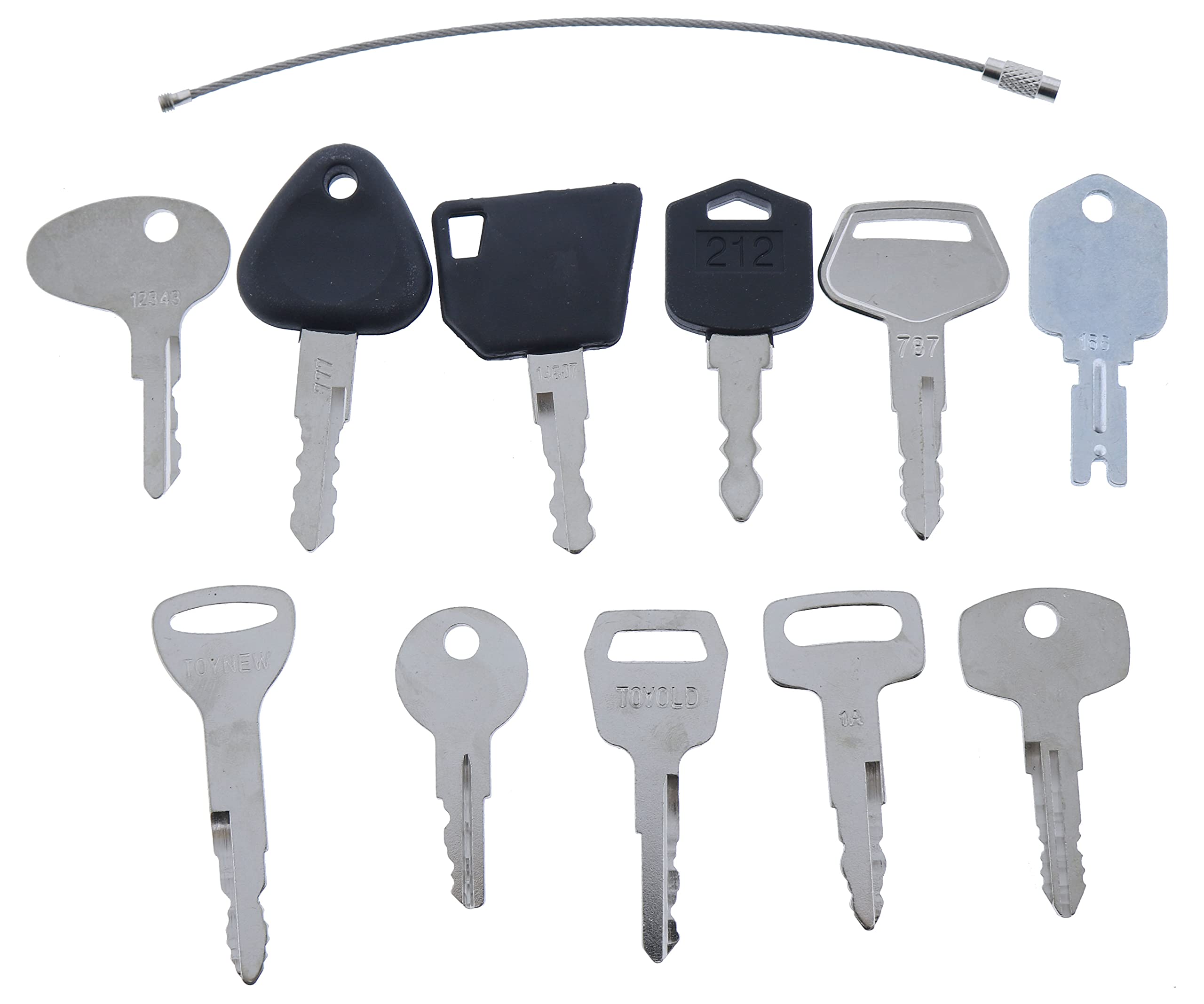 Solarhome 12 Forklift Key Set Forklift Keys Master Set For Yale Cat Clark Komatsu Toyota Doosan Nissan Hyster Jcb Volvo Tornado Mitsubishi Forklift Keys Set