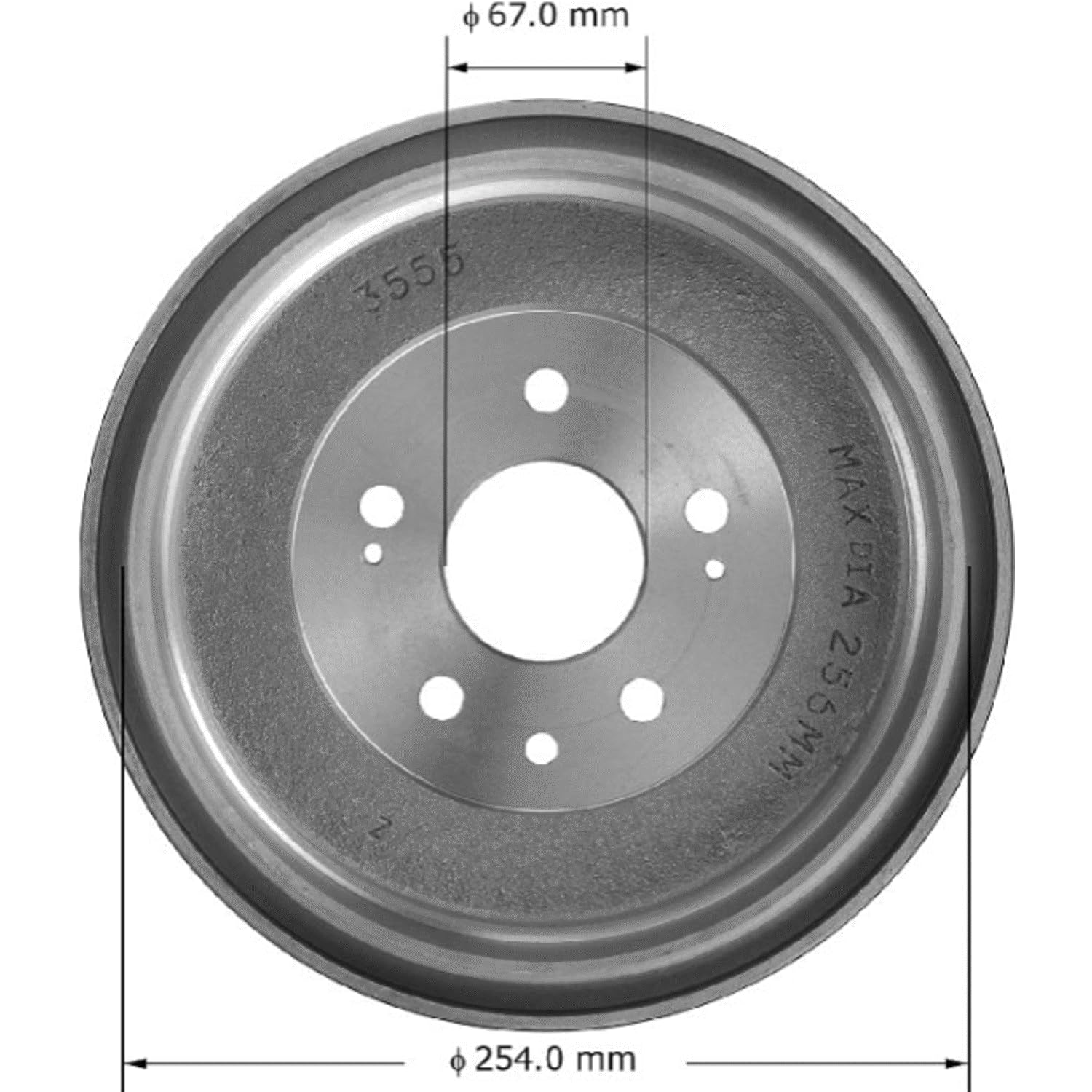 Bendix Premium Pdr0424 Rear Brake Drum Compatible With Toyota Pickup 1983-1979