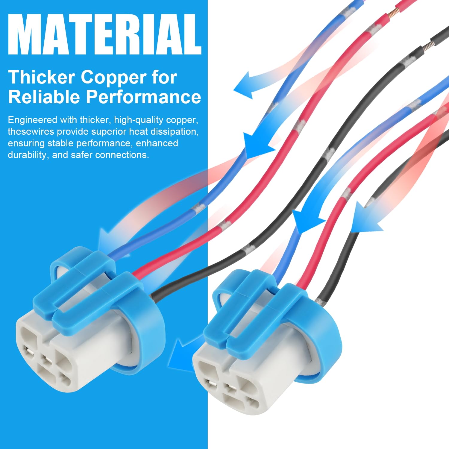 Ibrightstar 9007 9004 Hb1 Hb5 Female High Temperature Ceramic Adapter Wiring Harness Sockets Wire For Headlights Or Fog Lights