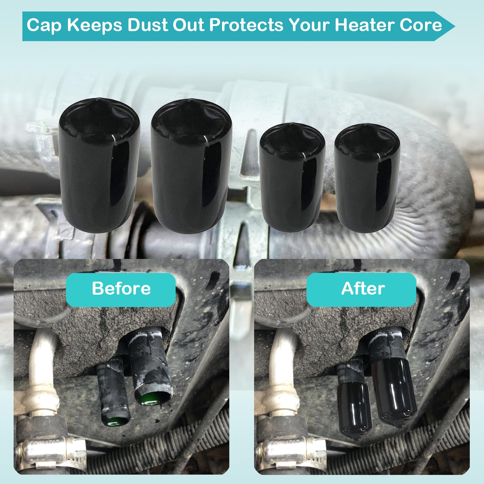 Engine Heater Core Bypass Kit with 5/8'' 3/4'' Hose,Compatible with GM Chevy Silverados Tahoes Yukons Honda Civic Ford Jeep,Repl