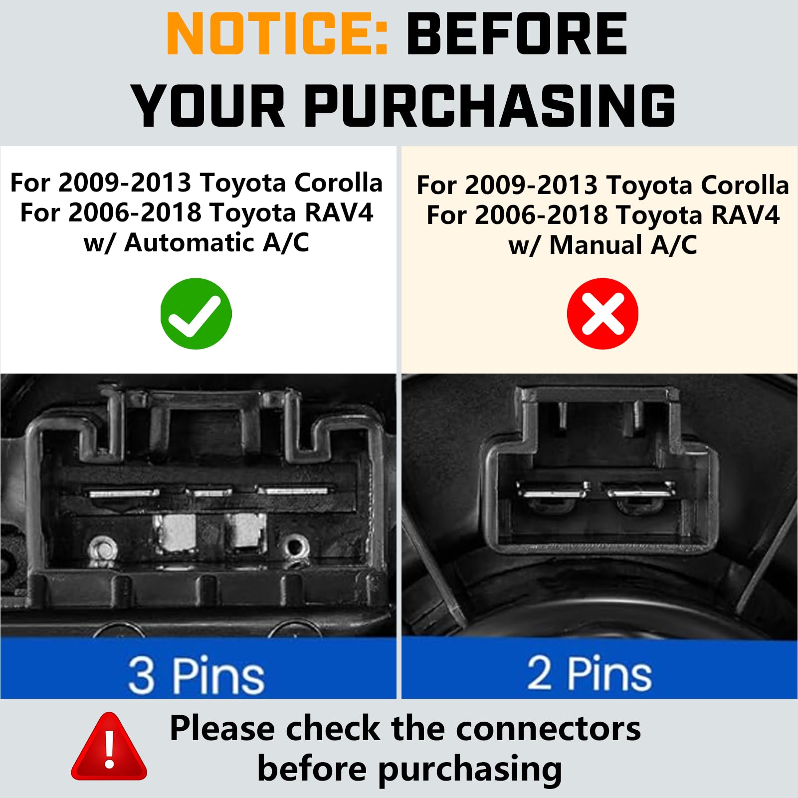 700249 HVAC Blower Motor Assembly with Fan Cage fit for Toyota Corolla 2009-2016 (Only for AUTO A/C), fit for Toyota Prius 2010-