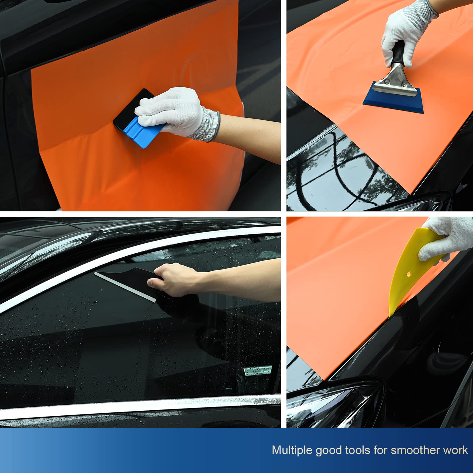 Ehdis Window Tint Tools Vinyl Wrap Tool Kit With Vinyl Squeegee,Vinyl Wrap Stick,Wrapping Paper Cutter, Utility Knife And Blades
