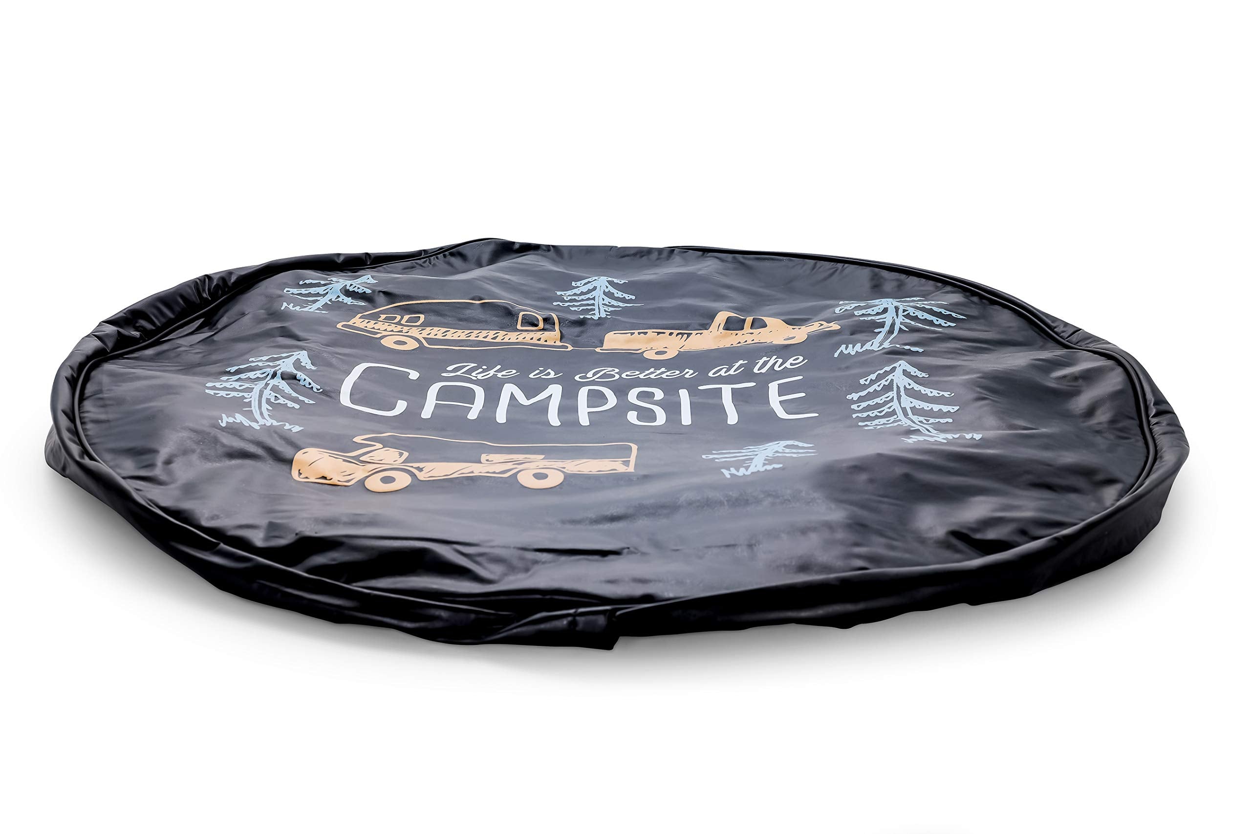 Camco Life Is Better At The Campsite Camper/Rv Spare Tire Cover | Features A Vibrant Fade Resistant Rv Camping Themed Design & C