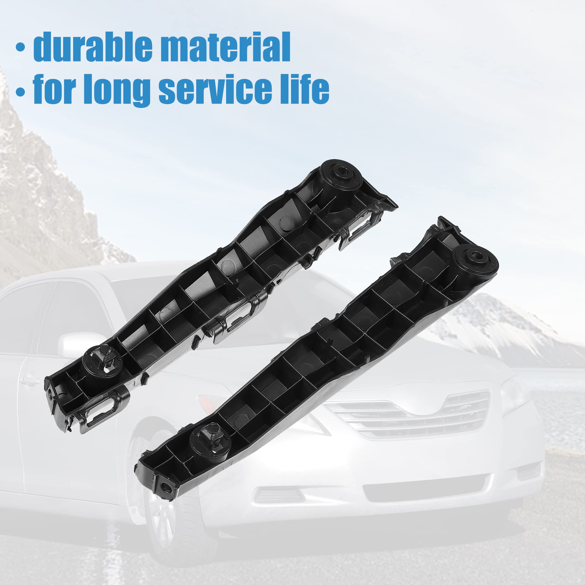 X AUTOHAUX Front Bumper Bracket Retainer Support for Toyota Camry 2012-2015, Left & Right Pair, Black, OEM 5253606120 5253506130