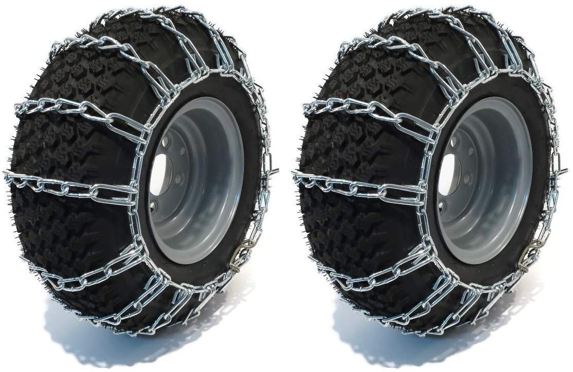 The Rop Shop | Pair Of 2 Link Tire Chains 24X12X12 For Snow Blowers, Lawn & Garden Tractors, Mowers & Riders, Utv, Atv, 4-Wheelers, Utility Vehicles