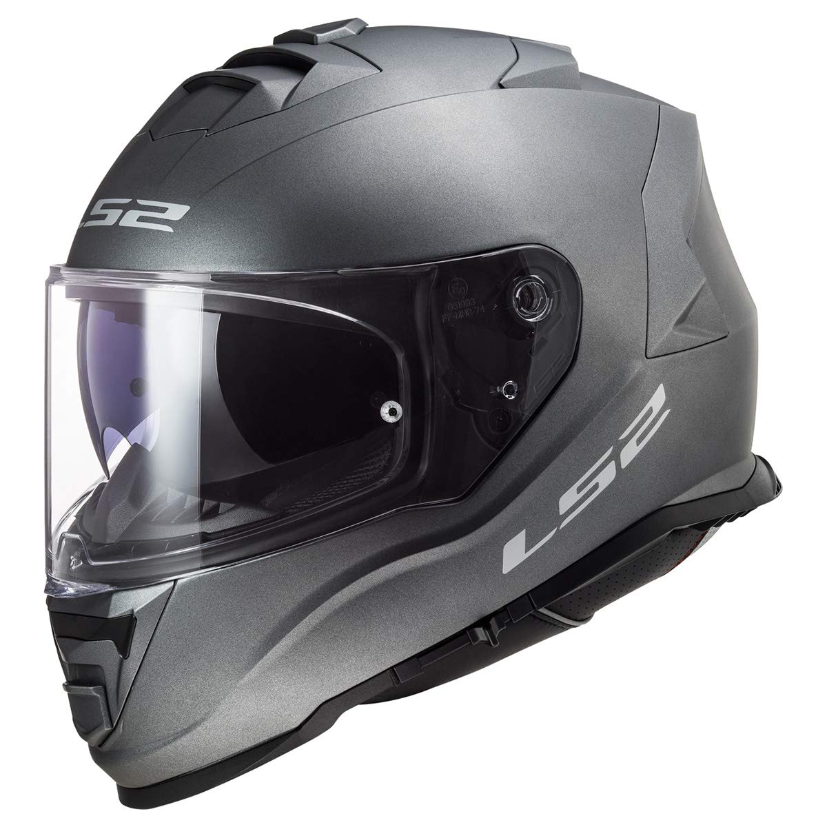 Ls2 Helmets Assault Full Face Motorcycle Helmet W/Sunshield (Matte Titanium - 2X-Large)