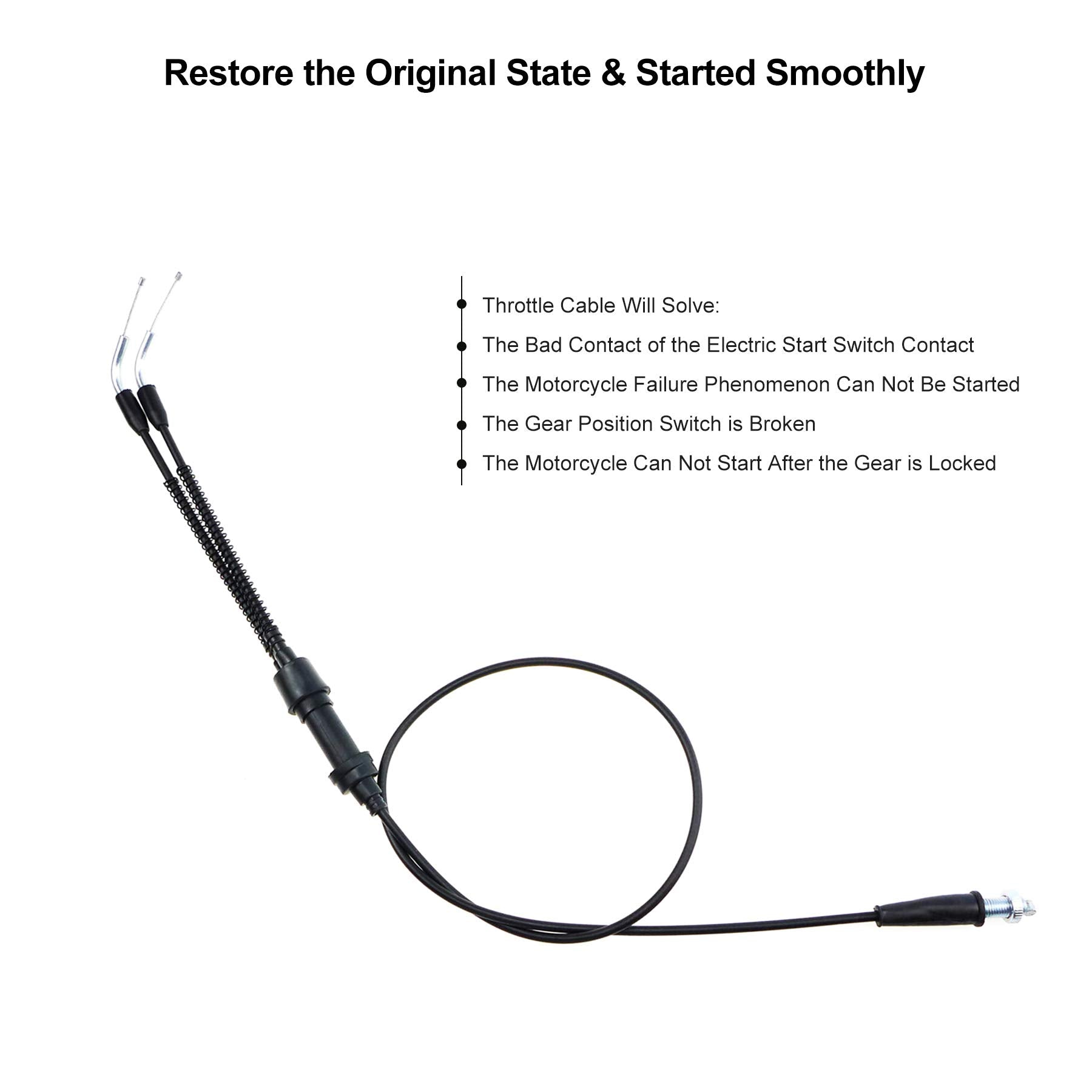 Atv Throttle Cable, Motion Pro Tors Eliminator Replacement Throttle Cable For 1987-2006 Yamaha Banshee 350 Yz350, 01-0813