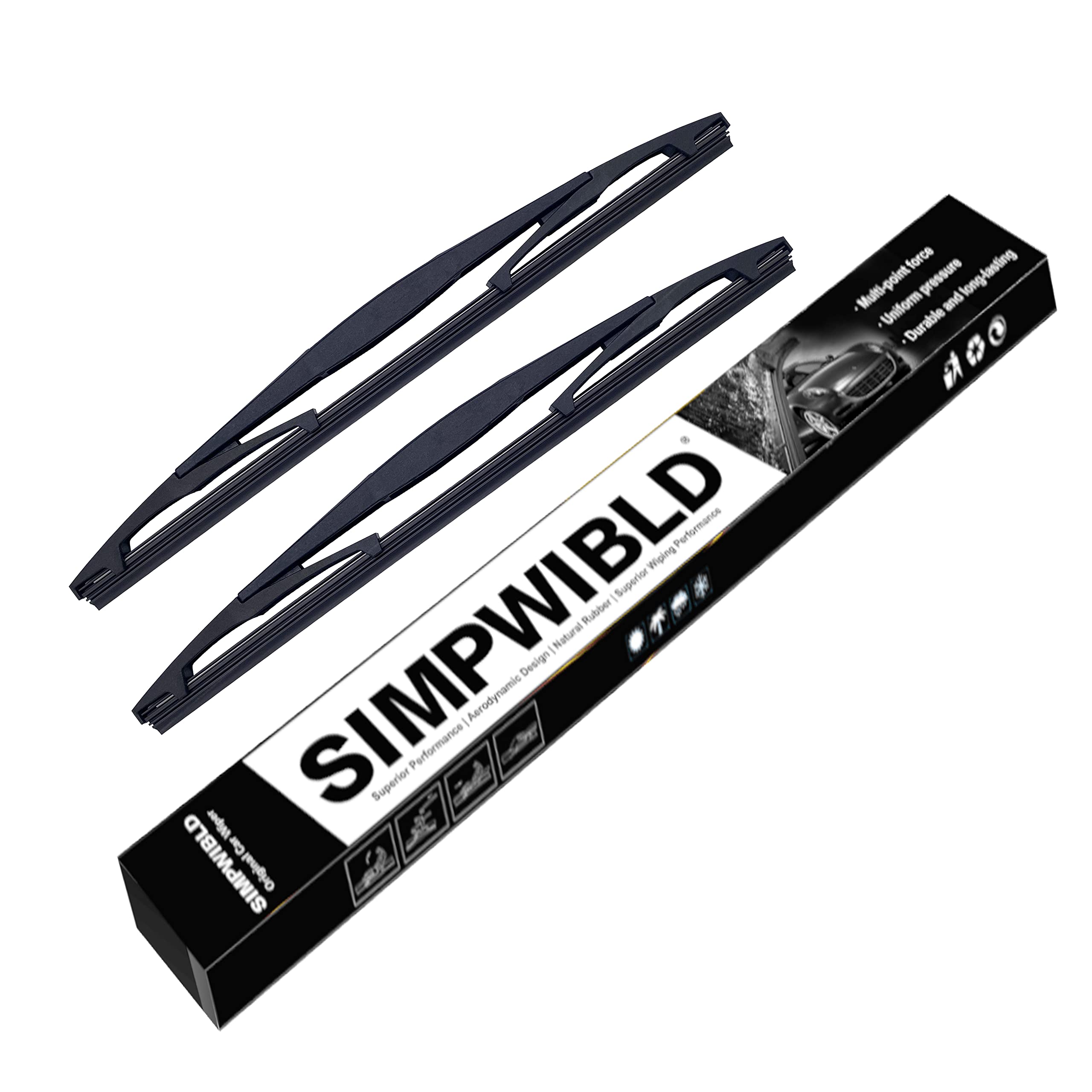 SIMPWIBLD Wiper Blade Replacement for 2016-2020 Honda HR-V/2011-2013 Infiniti QX56 Rear Windshield Wiper Blades Original Equipme