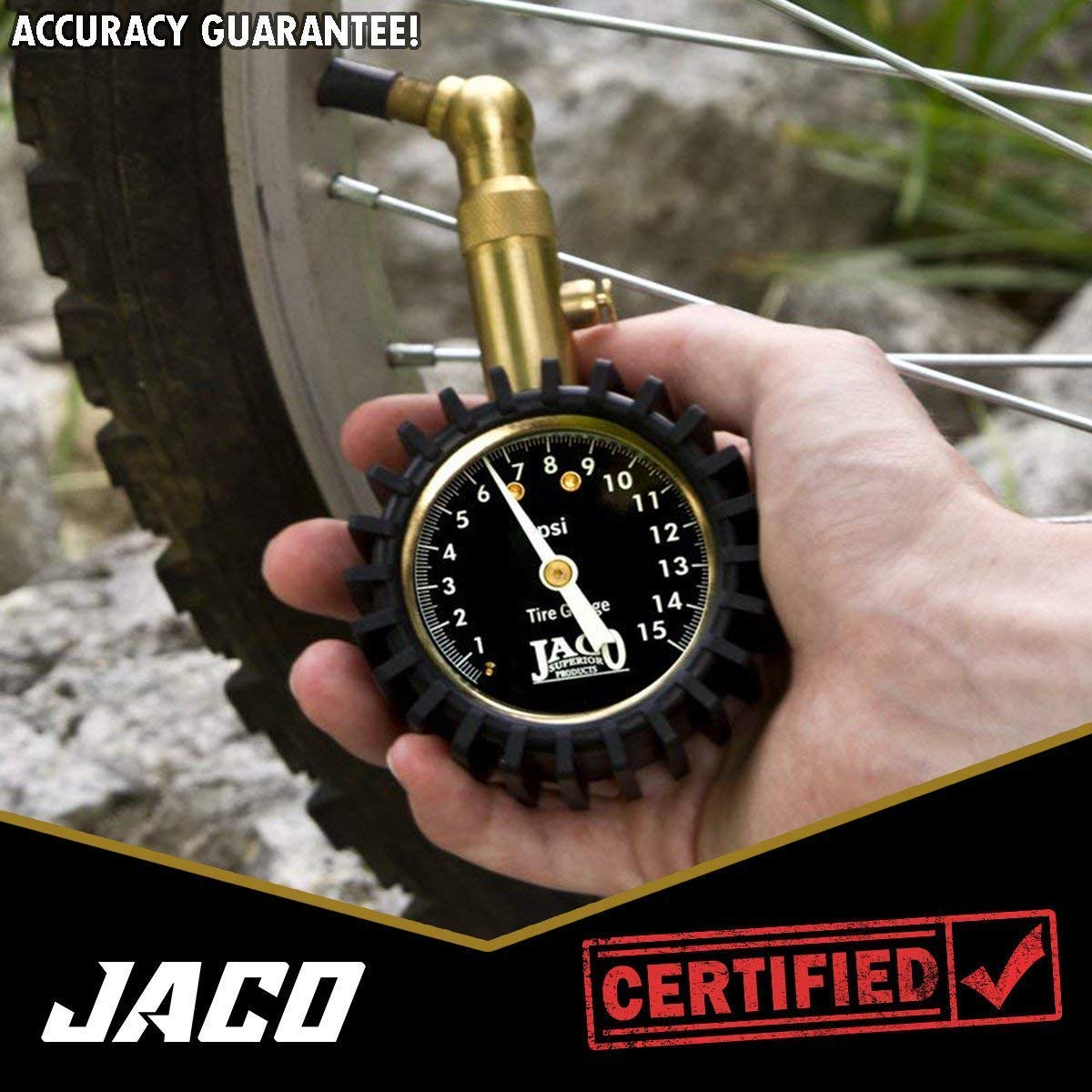 Jaco Elite Low Pressure Tire Gauge - 15 Psi