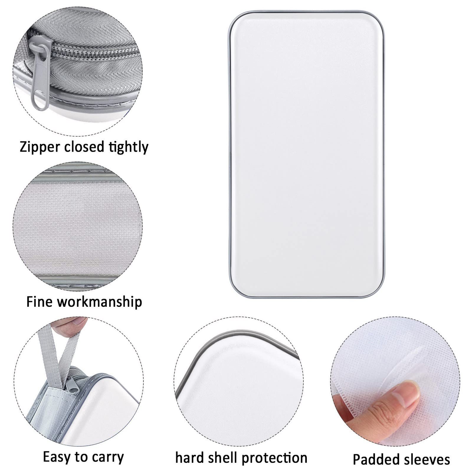 Cd Case, Siveit Dvd Case Holder 96 Capacity Hard Plastic Cd Dvd Disc Cases Storage Binder Wallet For Car Home Office Travel (Whi