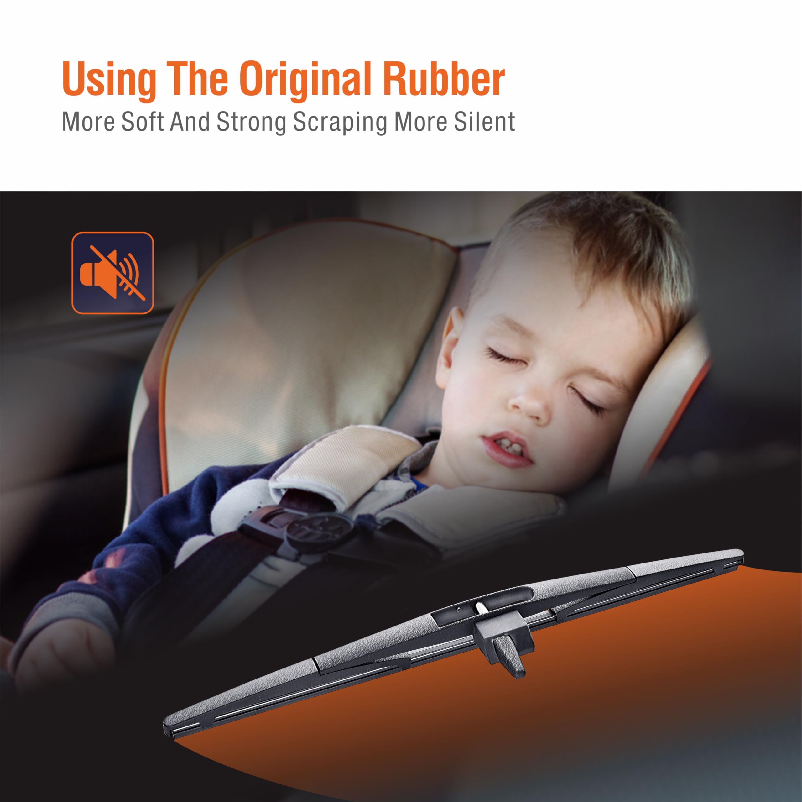 14 Inch (14-F) Rear Wiper Blade Replacement For Honda Pilot 2015 2014 2013 2012 2011 2010 2009 Back Windshield Wiper- 76730-Sza-