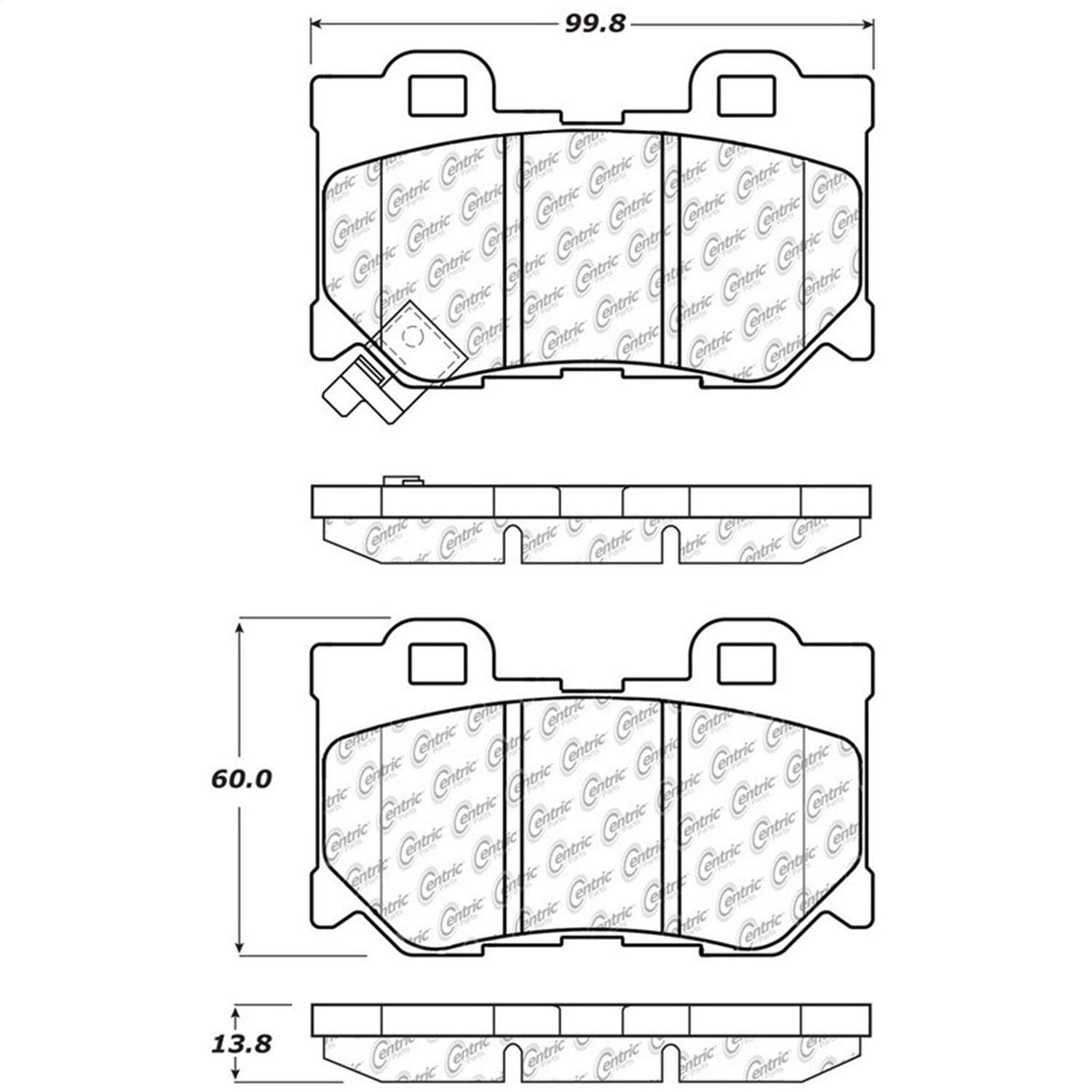 Stoptech 308.13470 Street Brake Pads; Rear With Shims And Hardware