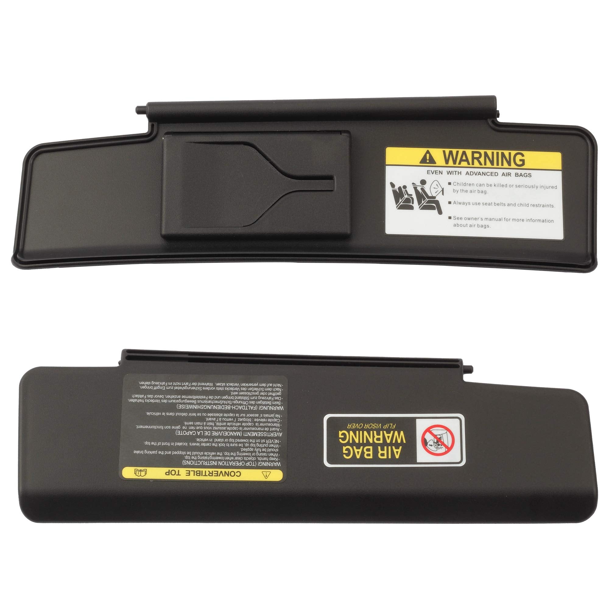 Dasbecan Front Left Driver Side Sun Visor Built-In Mirror Compatible With 2006-2015 Mazda Mx-5 Miata Replaces# Ne51-69-320D-02 Black