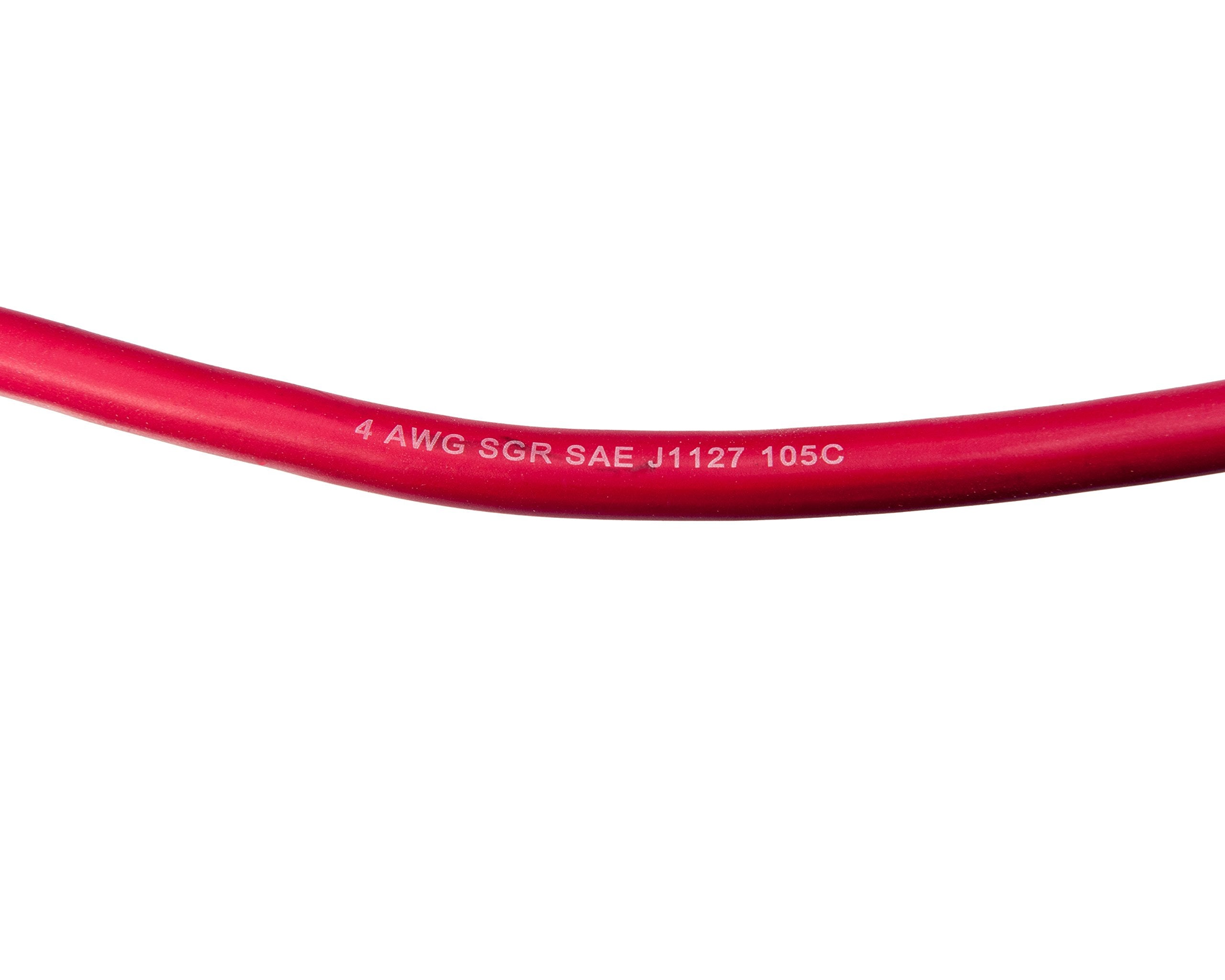 Sierra International Bc88523 Battery Cable With Terminals - 2' Red, 4 Gauge
