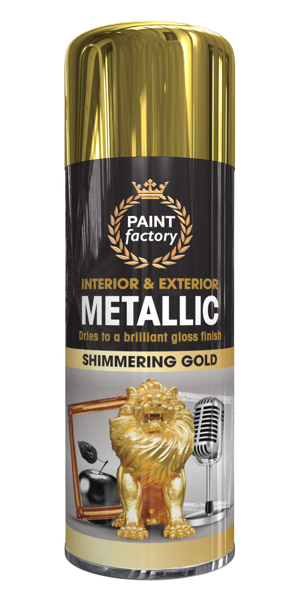 Paint Factory Spray Paint All Purpose Gold Metallic, 400 Ml
