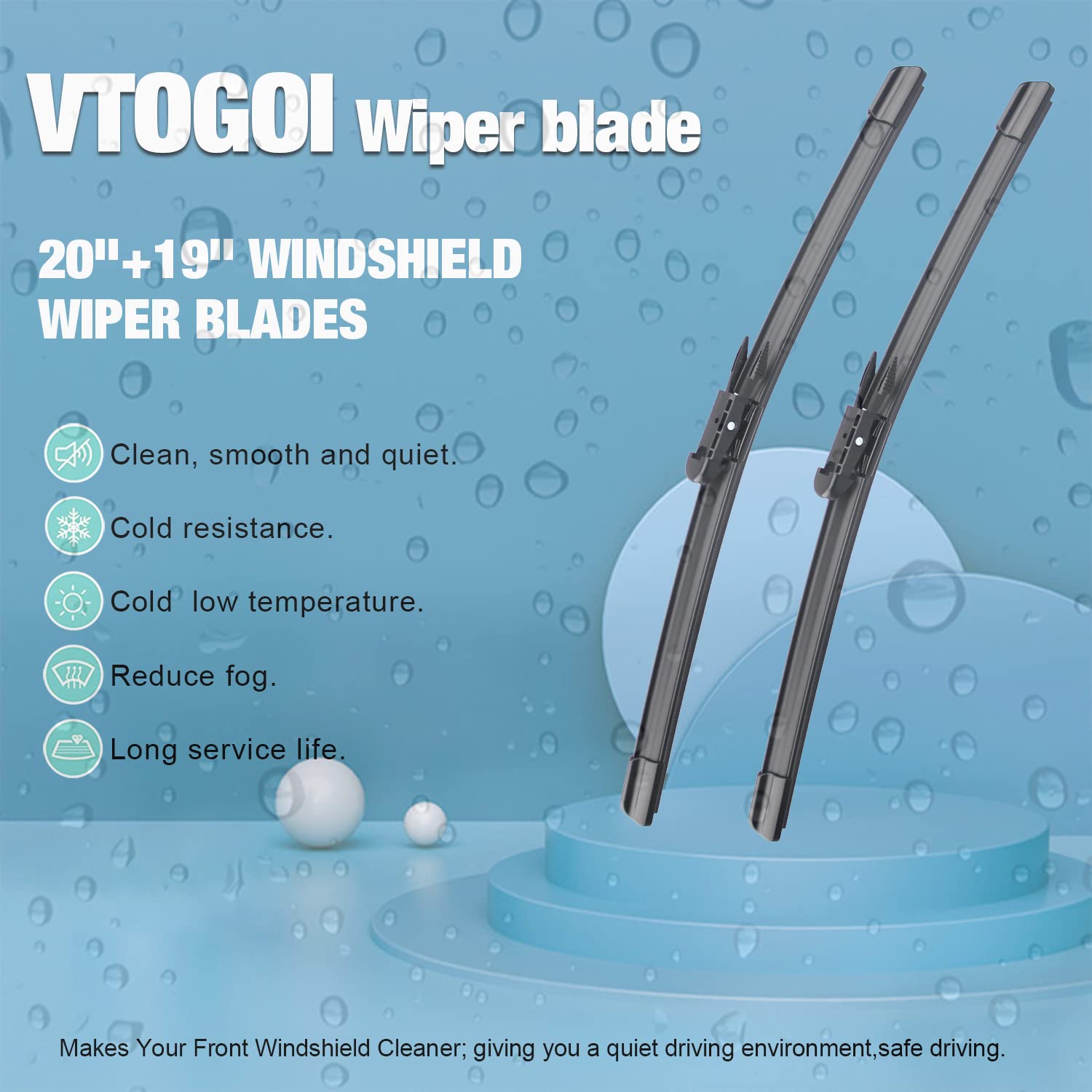 Vtogoi Wiper Blades With Rear Wiper Blades Set For Mini Cooper Countryman 2013-2016,Automotive Replacement Windshield Wiper Blad