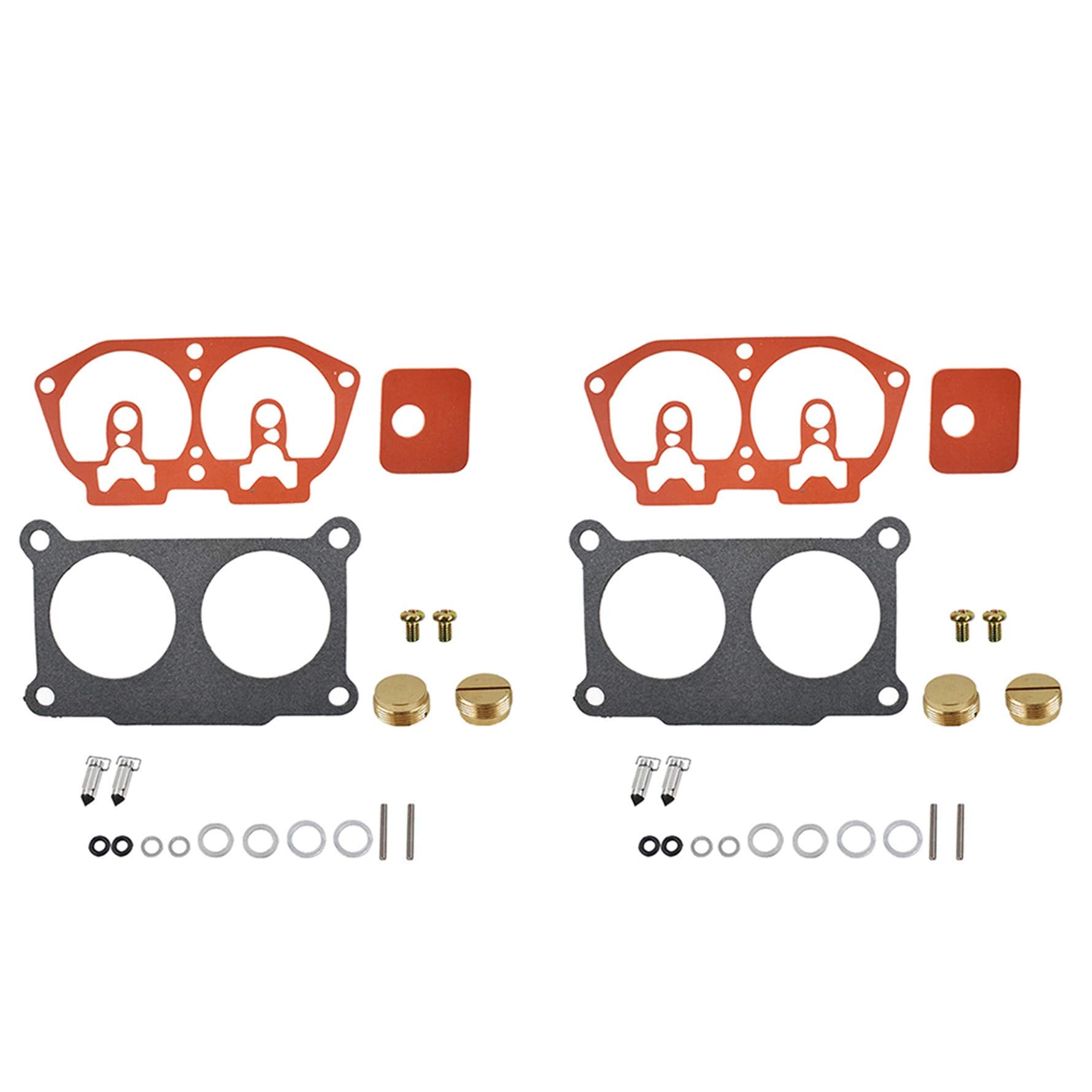 2 - Pack Carb Carburetor Rebuild Kit Replacement for Yamaha Outboard V4 V6 115 130 150 175 200 225 HP