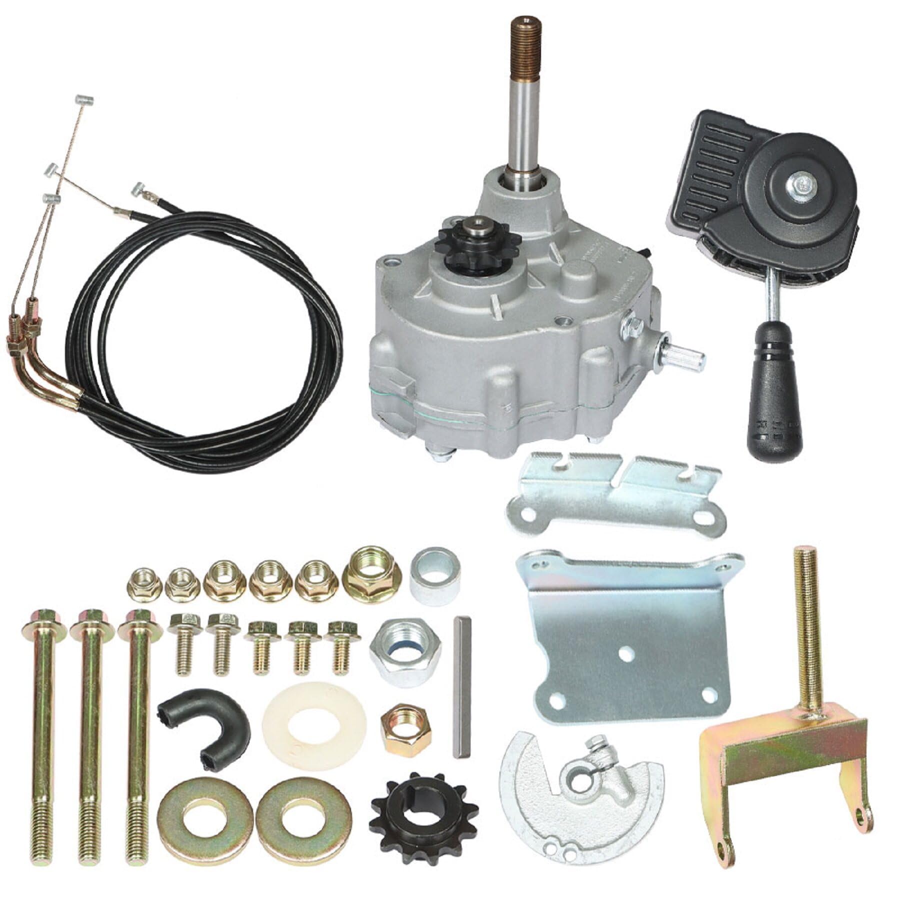 Go Kart Forward Reverse Gearbox Replacement for 2HP-13HP Engine Local 10T #40 41 and 12T #35 TAV30 Series, 3 Shift Modes 2300 RP