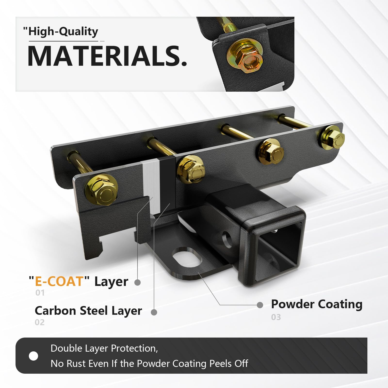 Yzona For Jeep Wrangler Tow Hitch Trailer Kit Compatible With 2018 2019 2020 2021 2022 2023 2024 Jeep Wrangler Jl Jlu Hitch Rece