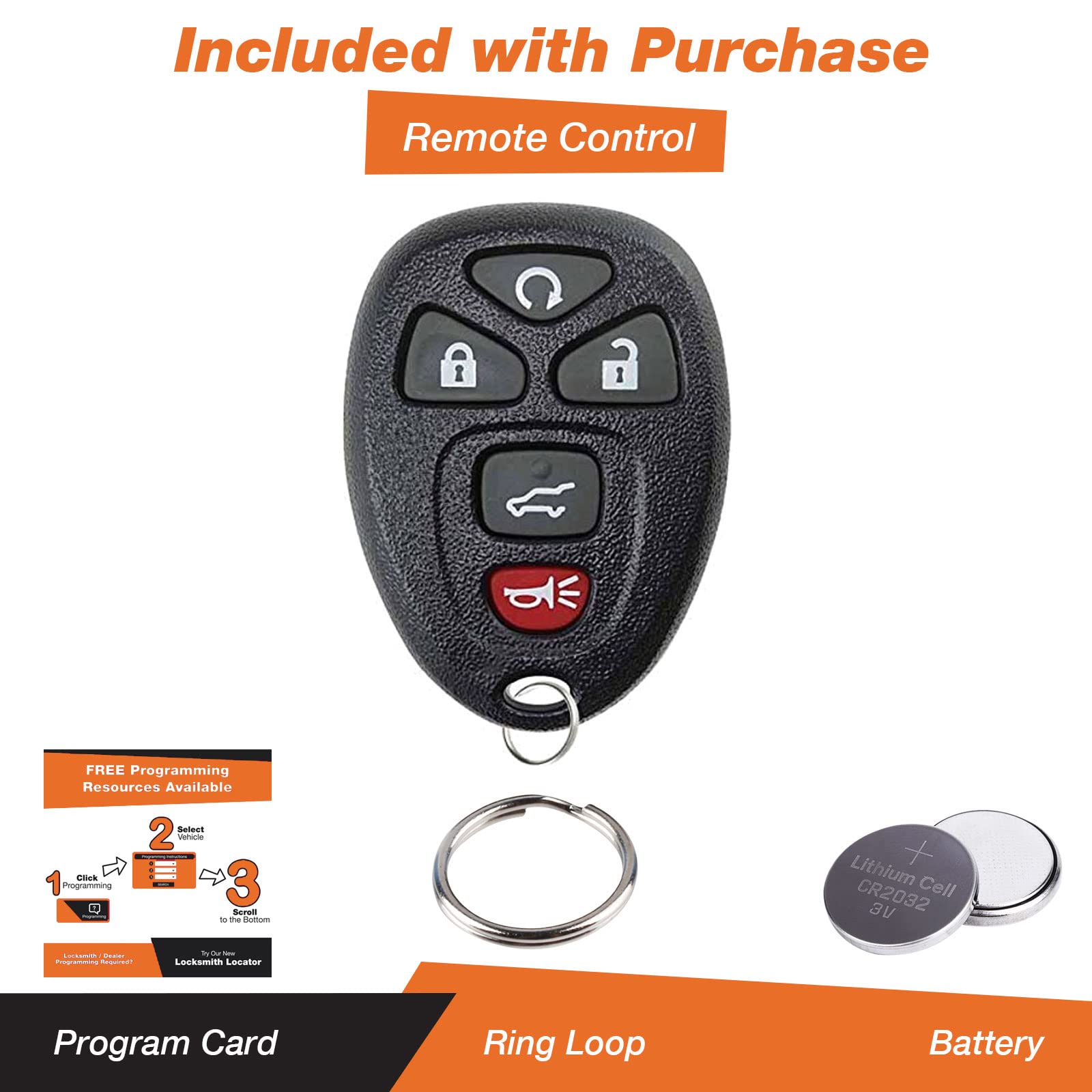 Discount Keyless Replacement Key Fob Car Remote And Uncut Transponder Key Compatible With 15913415, 25839476, Id 46