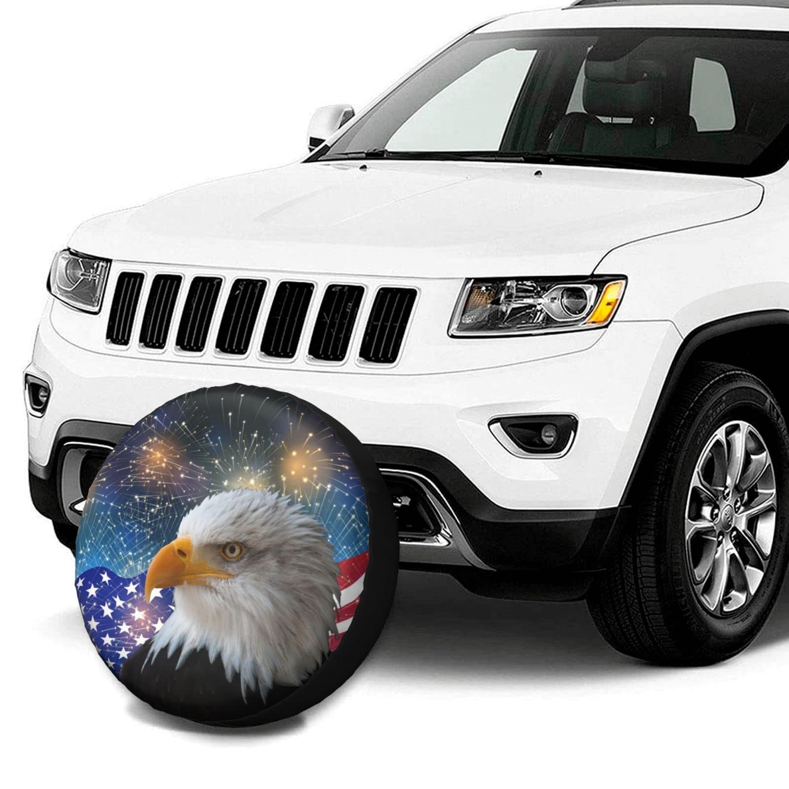 Spare Tire Cover Independence Day Eagle Tire Covers Weatherproof Wheel Protector Universal Fit For Camper Trailer Rv Suv Truck 4