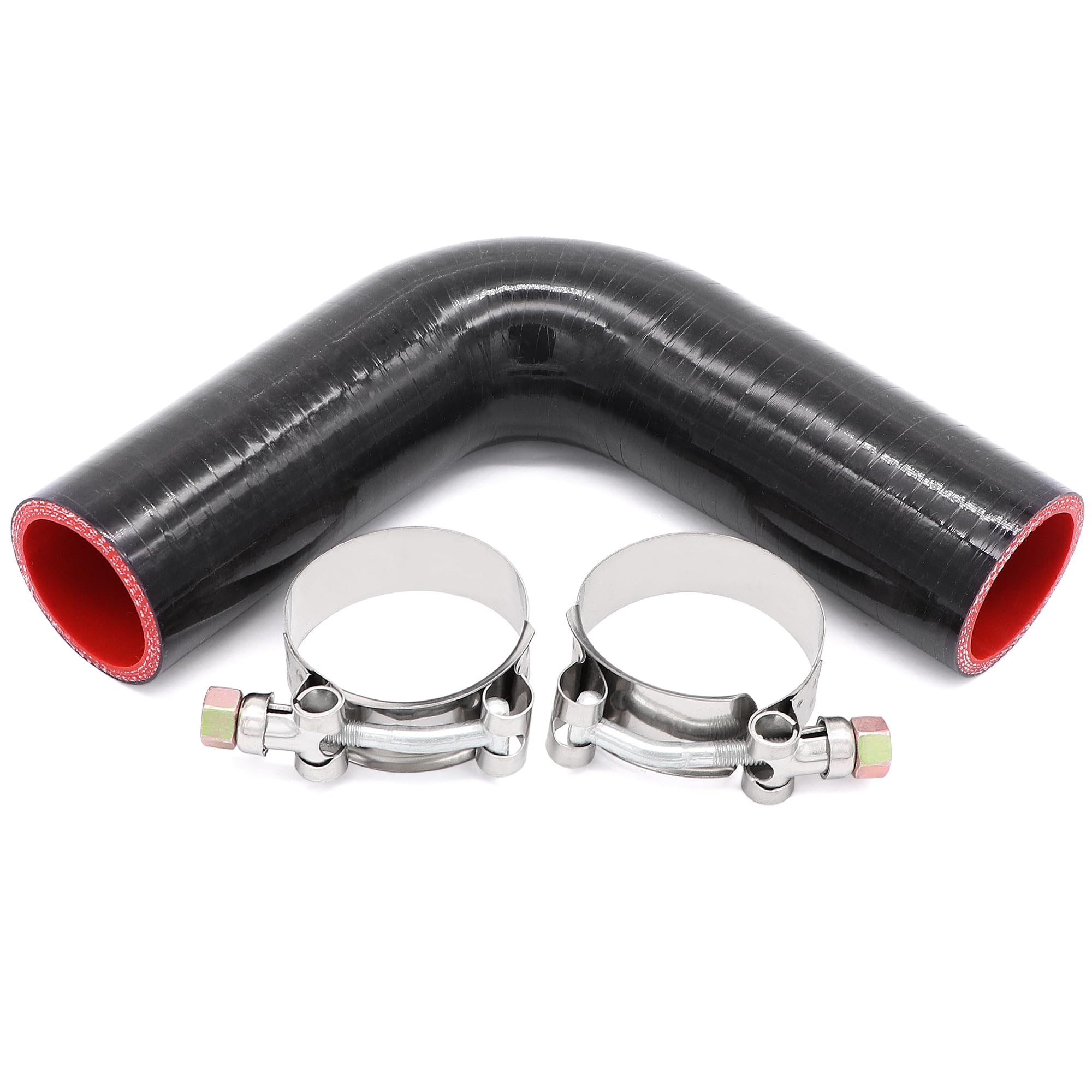 Taukealugs 90 Degree Elbow Coupler Silicone Hose 4-Ply 1.5-Inch(38Mm) For Turbo/Intercooler/Intake Piping,Length 120Mm Thickness